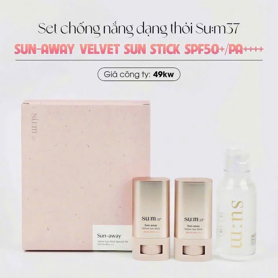  K6- Set lăn chống nắng SUm37 (2 lăn x 18g + nước tẩy trang 100ml 