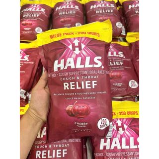  B316- Kẹo ho Halls mỹ 200v vị cherry 