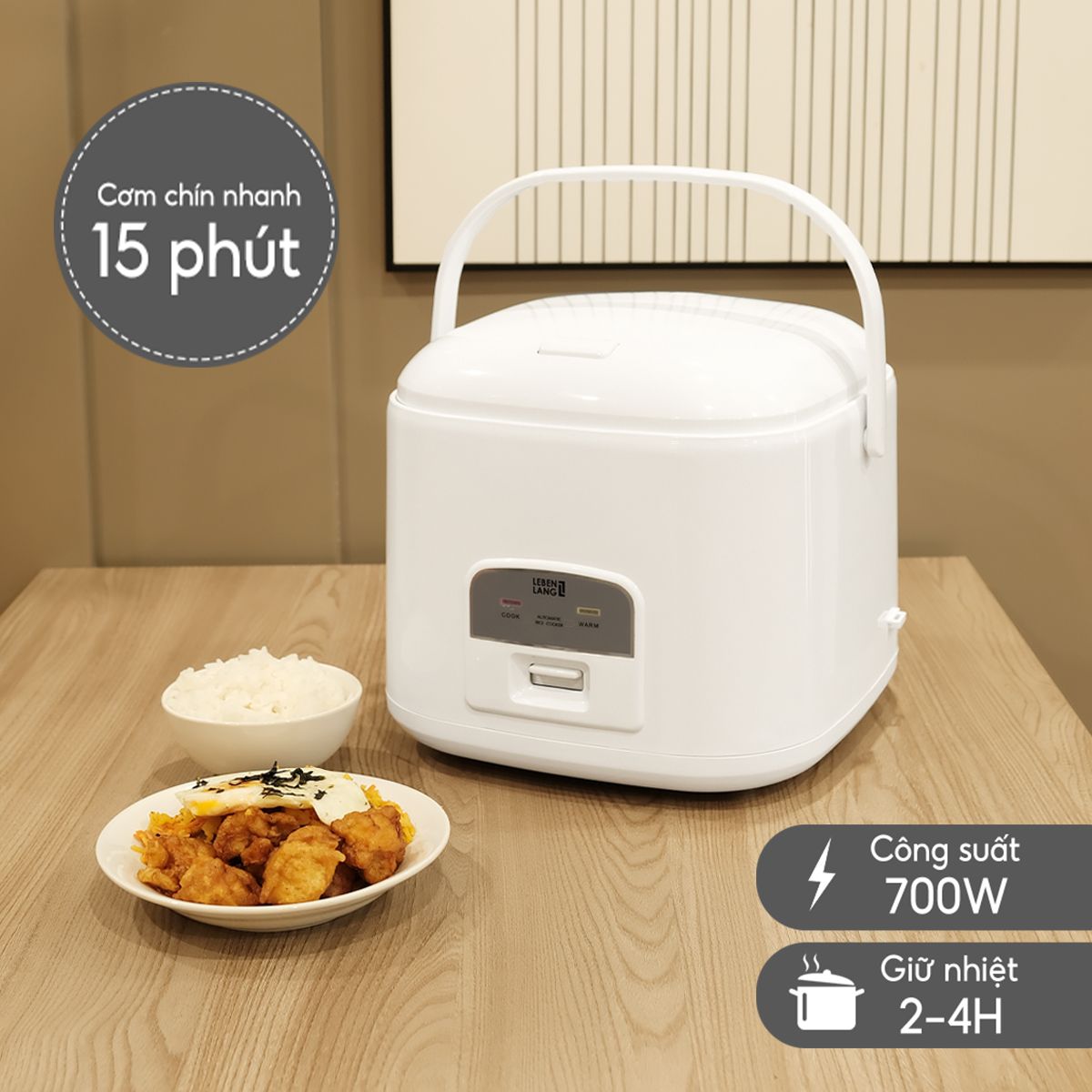  A157 - Nồi cơm điện Lebenlang 1.8L LBL0588 