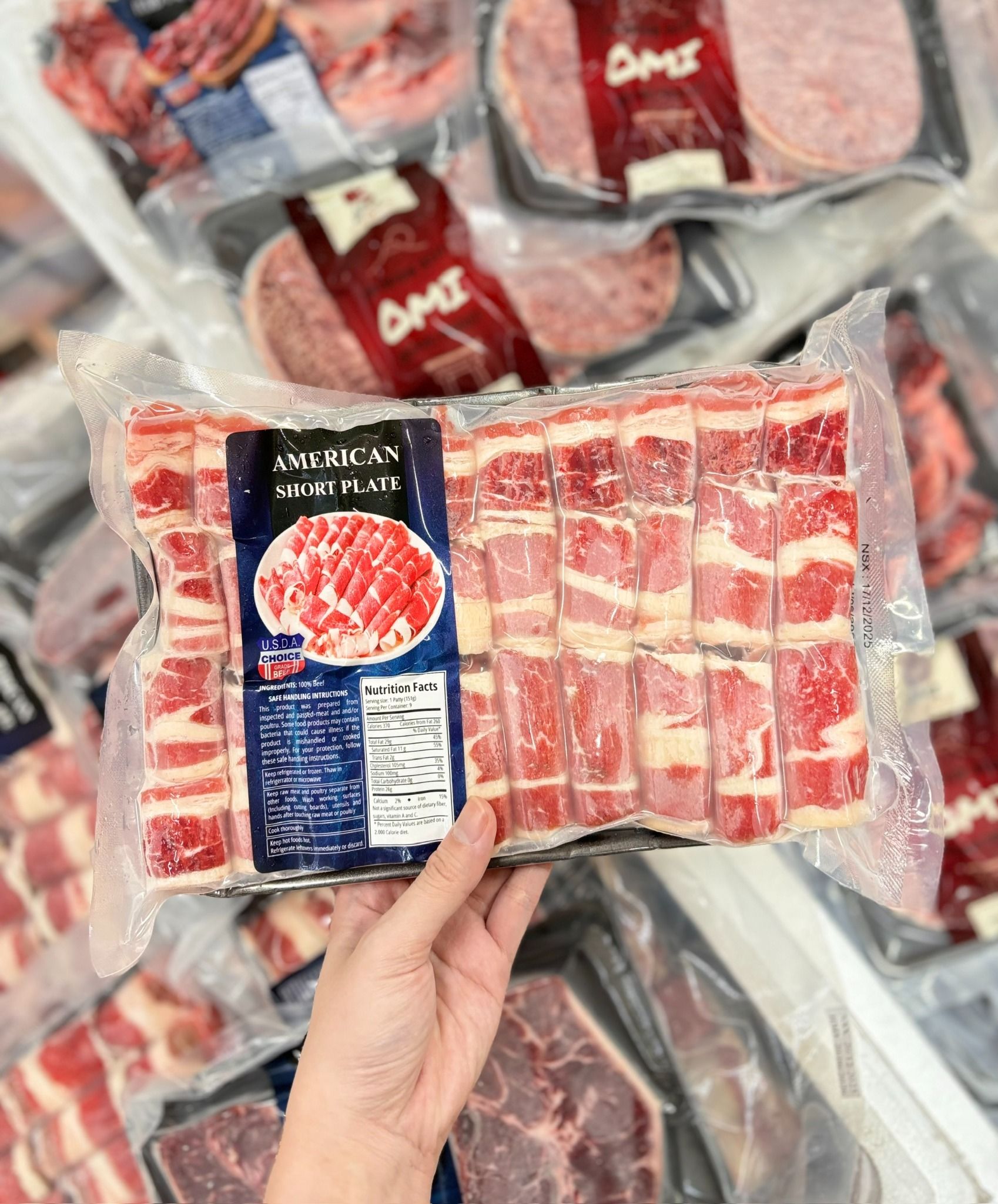  A608 - Set 3 khay ba chỉ bò mỹ 500gr 