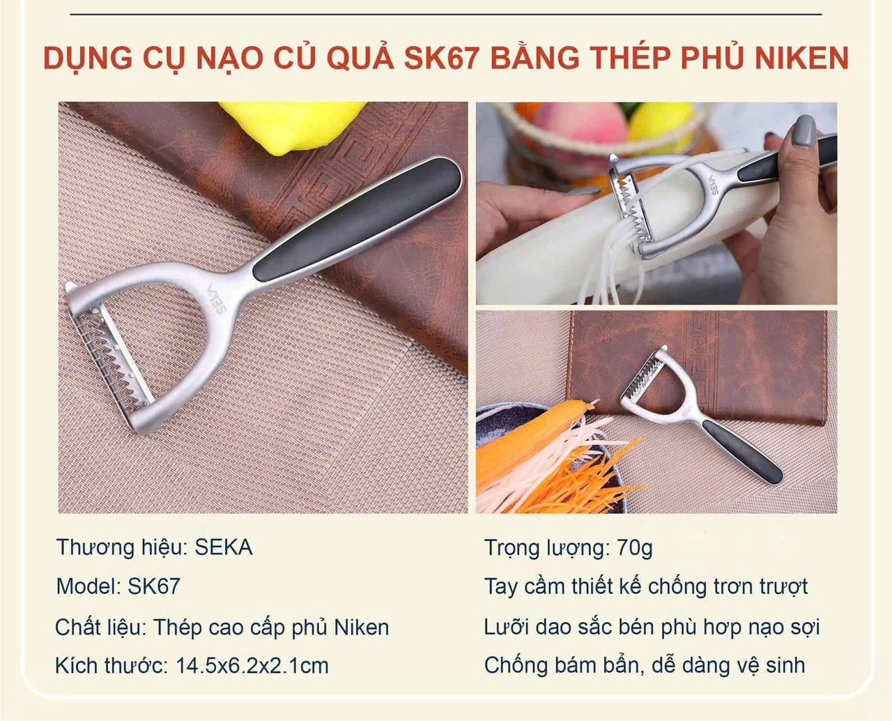  K89 -  Mua 1 tặng 1 Dao nạo củ quả SK67 