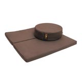  Bộ gối ngồi thiền ruột mút (Bồ đoàn và Tọa cụ) Thiên Nhiên Tâm - Nâu 