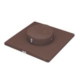  Bộ gối ngồi thiền ruột vỏ đậu xanh (Bồ đoàn và Tọa cụ) Thiên Nhiên Tâm - Nâu 