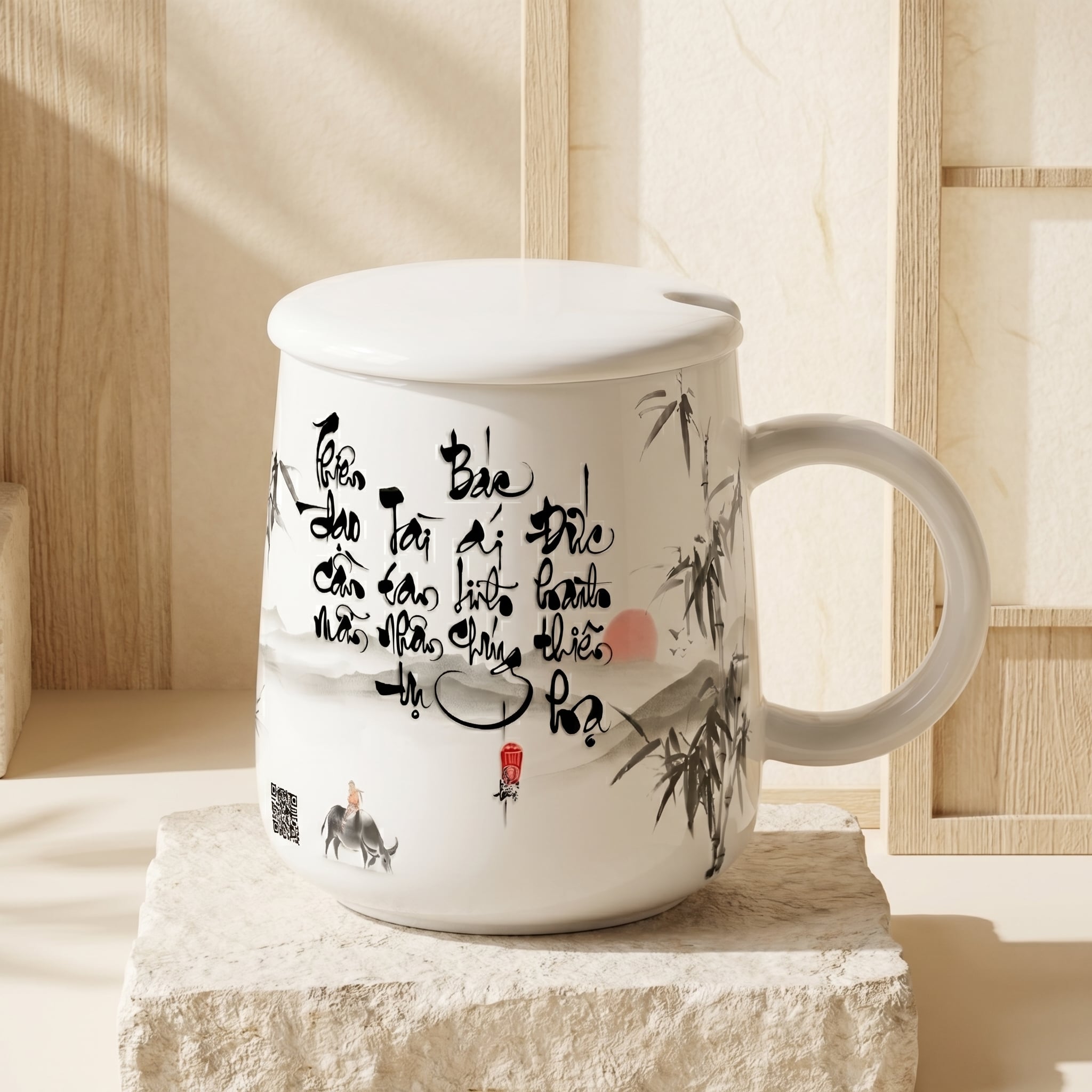 CỐC THIÊN ĐẠO CẦN MẪN - THƯ PHÁP