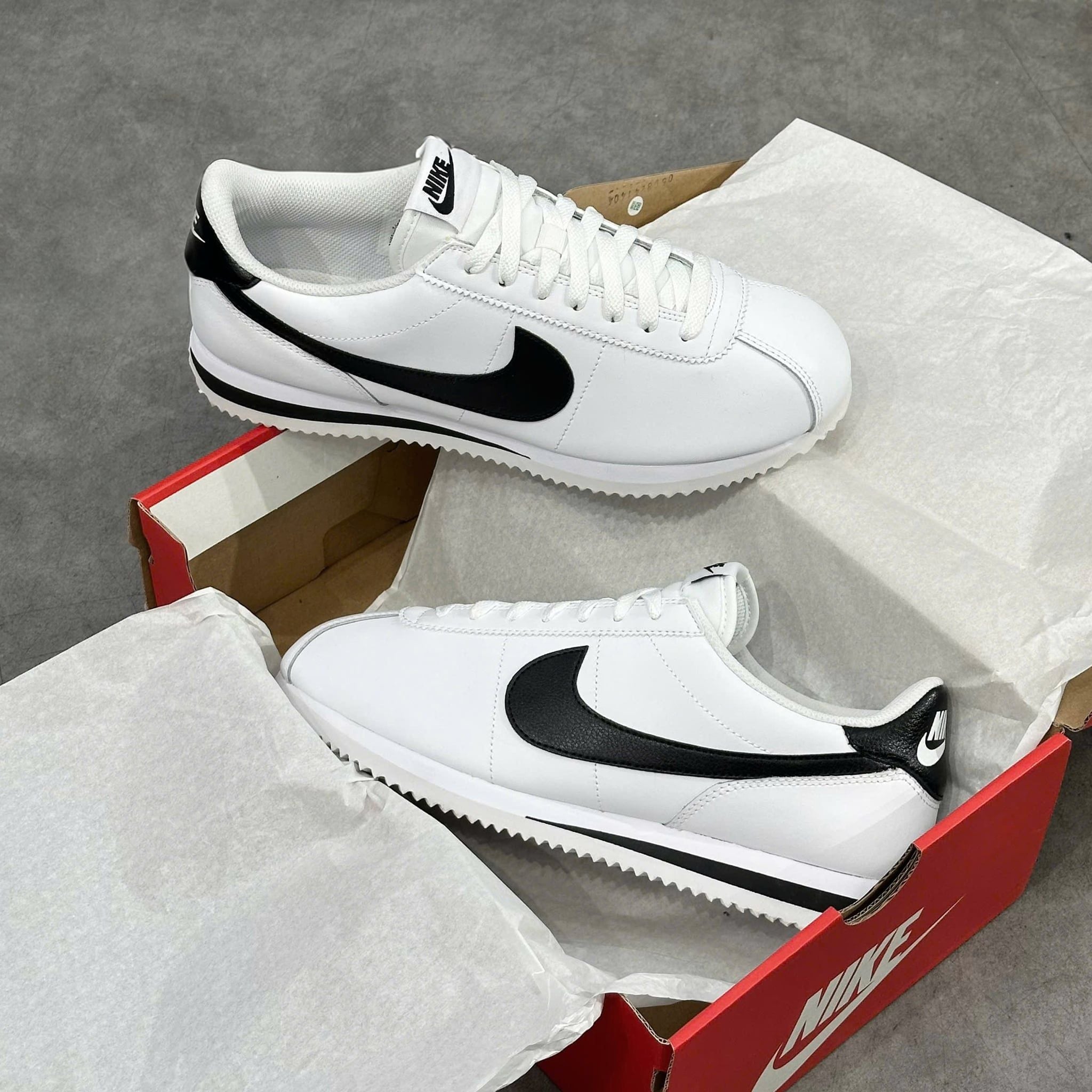  NIKE CORTEZ LEATHER WHITE BLACK DM4044-105 