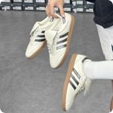  ADIDAS SAMBA LT CREAM METALLIC BLACK GUM JP6143 