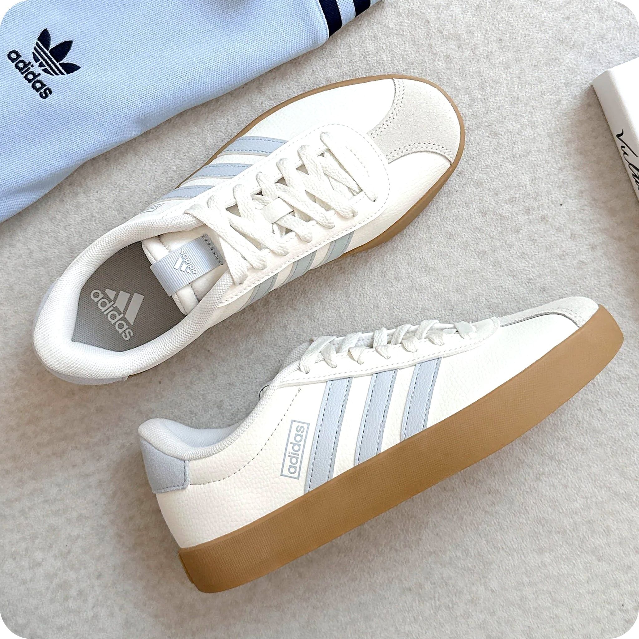  ADIDAS VL COURT 3.0 CORE WHITE HALO BLUE GUM JP6913 