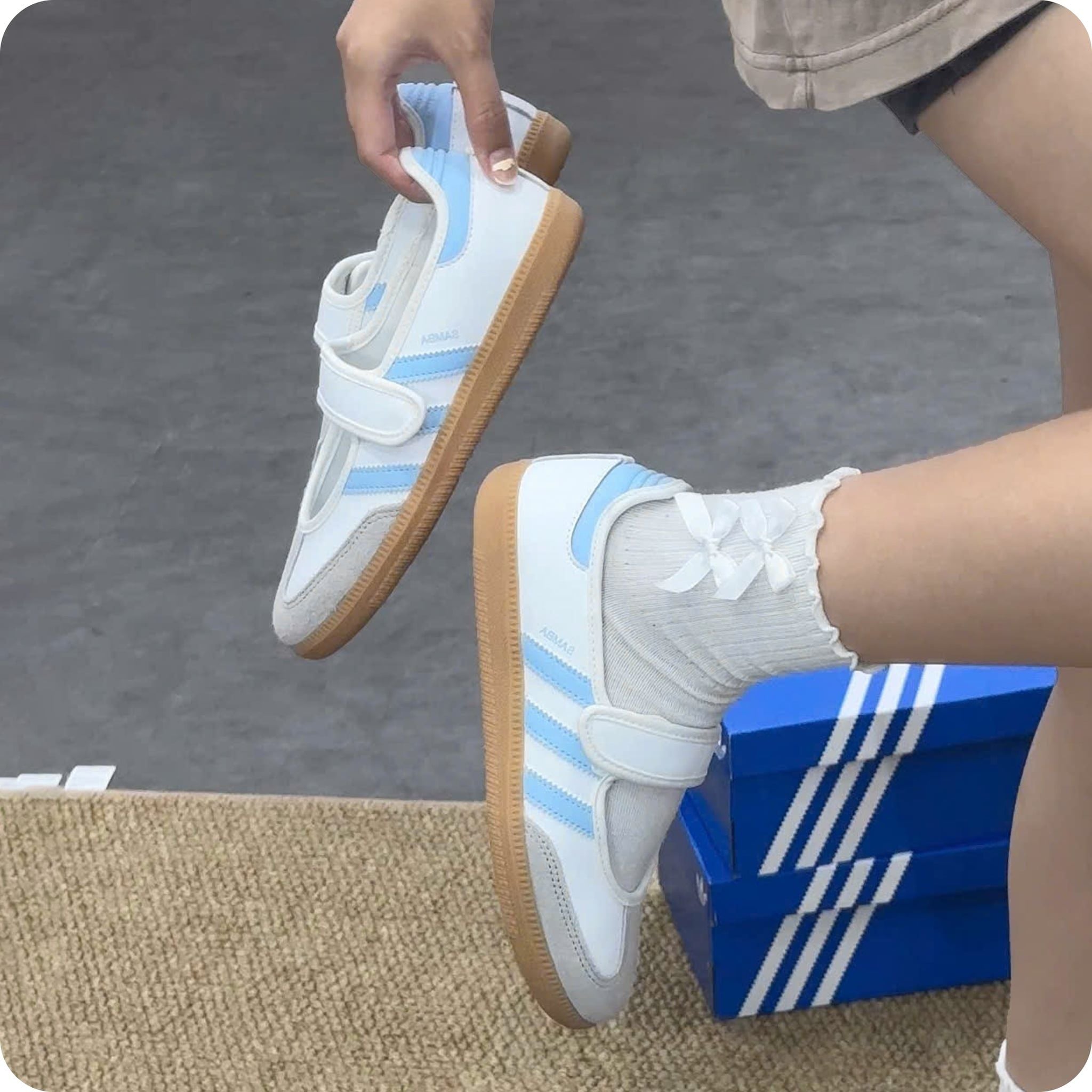  ADIDAS SAMBA JANE LIGHT BLUE JP9545 