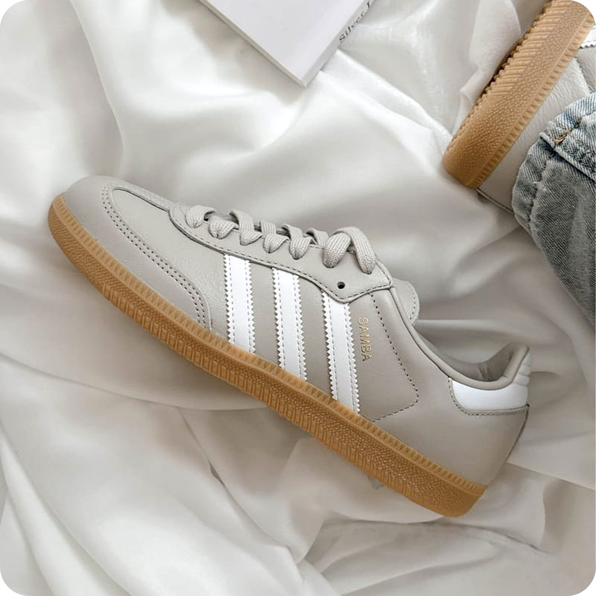  ADIDAS SAMBA OG BEIGE CLOUD WHITE GUM JR0883 