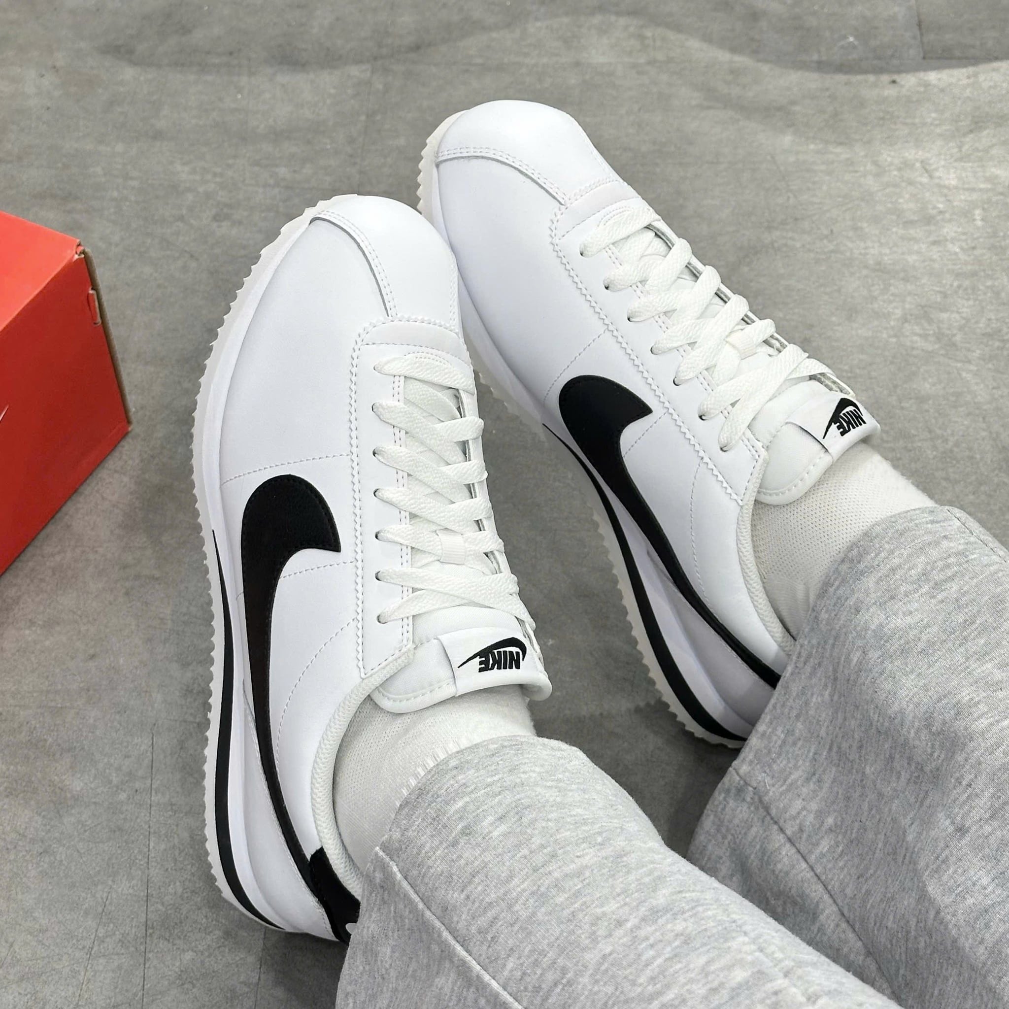  NIKE CORTEZ LEATHER WHITE BLACK DM4044-105 