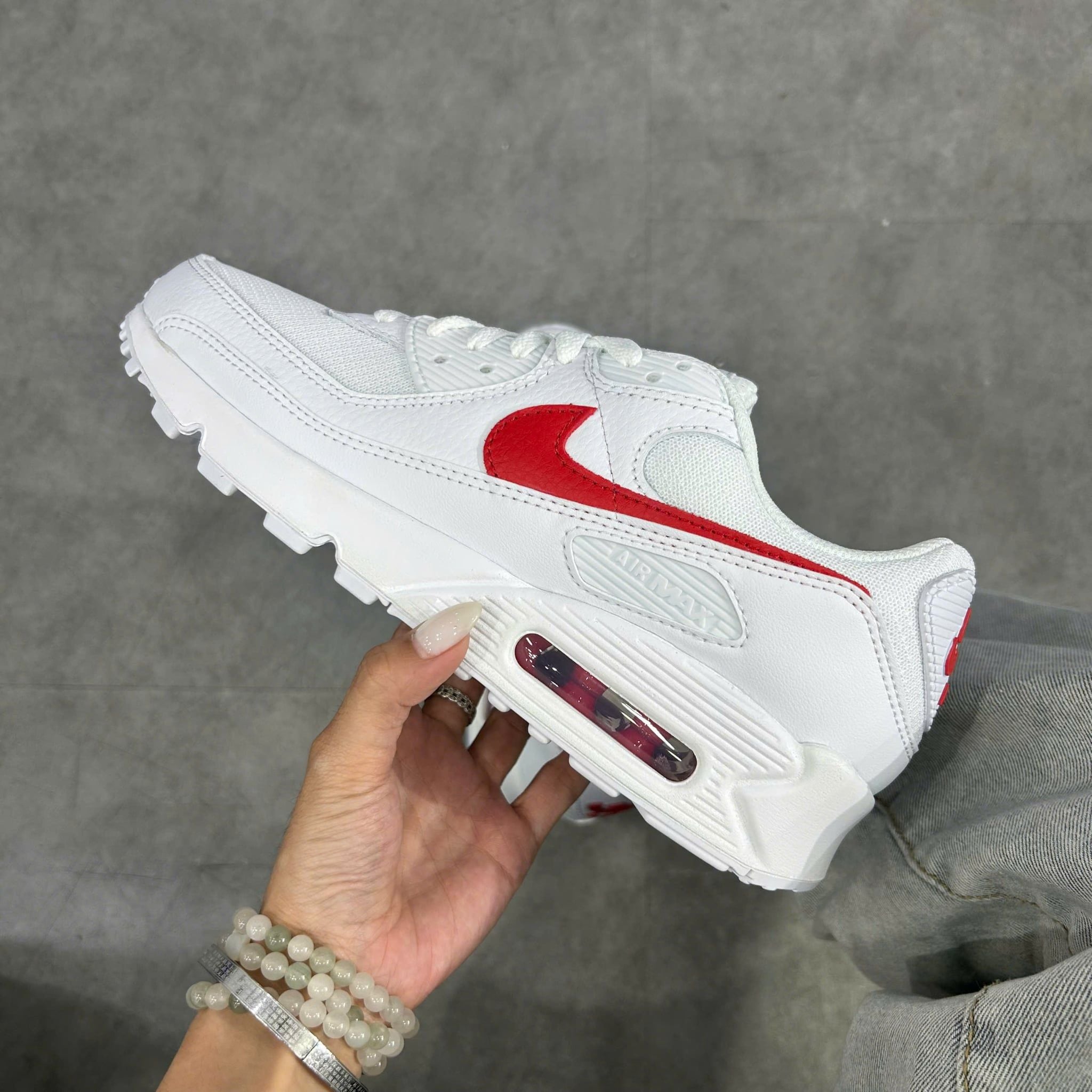  NIKE AIR MAX 90 WHITE UNIVERSITY RED DM0029-120 