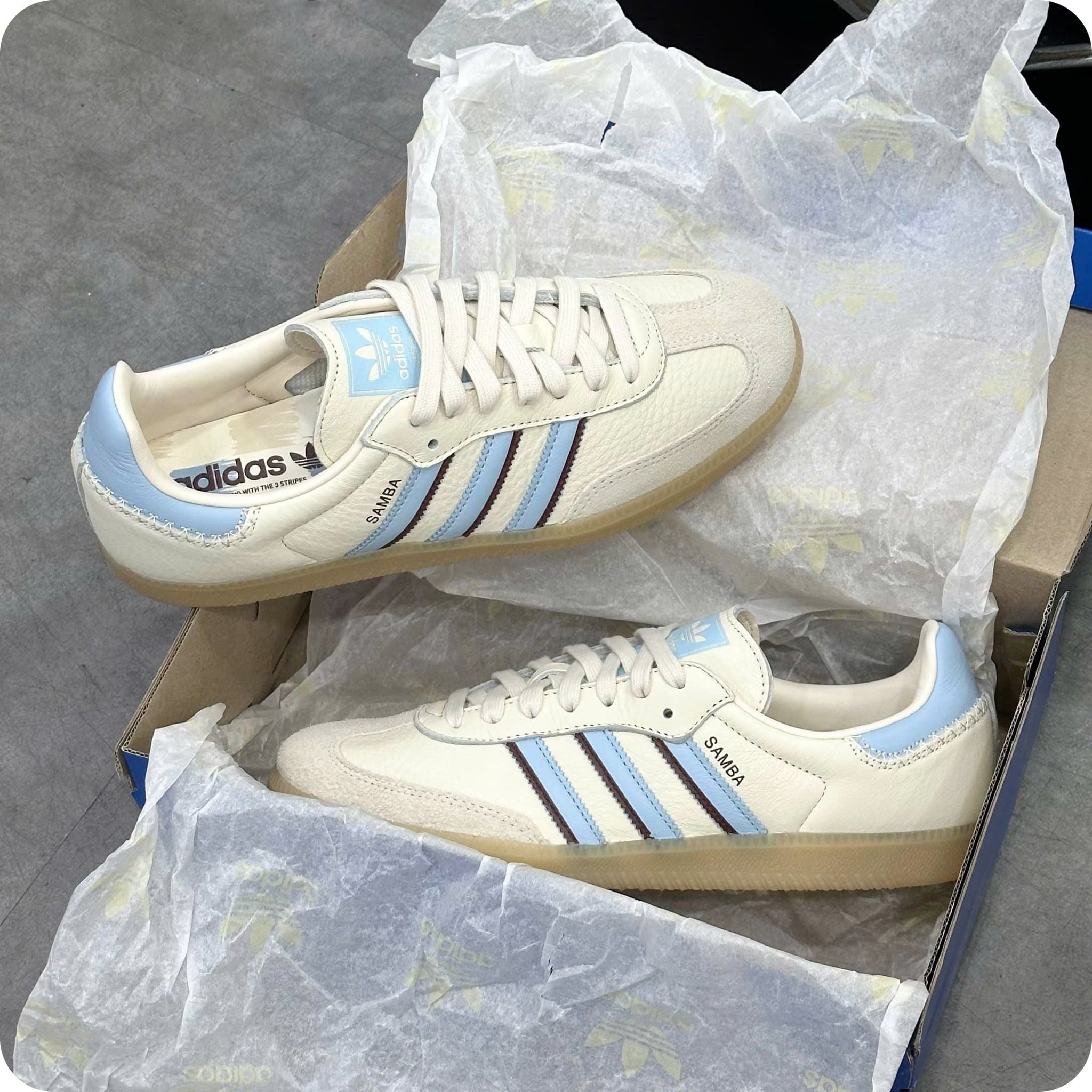  ADIDAS SAMBA OG WONDER WHITE CLEAR SKY SHADOW RED JS5041 
