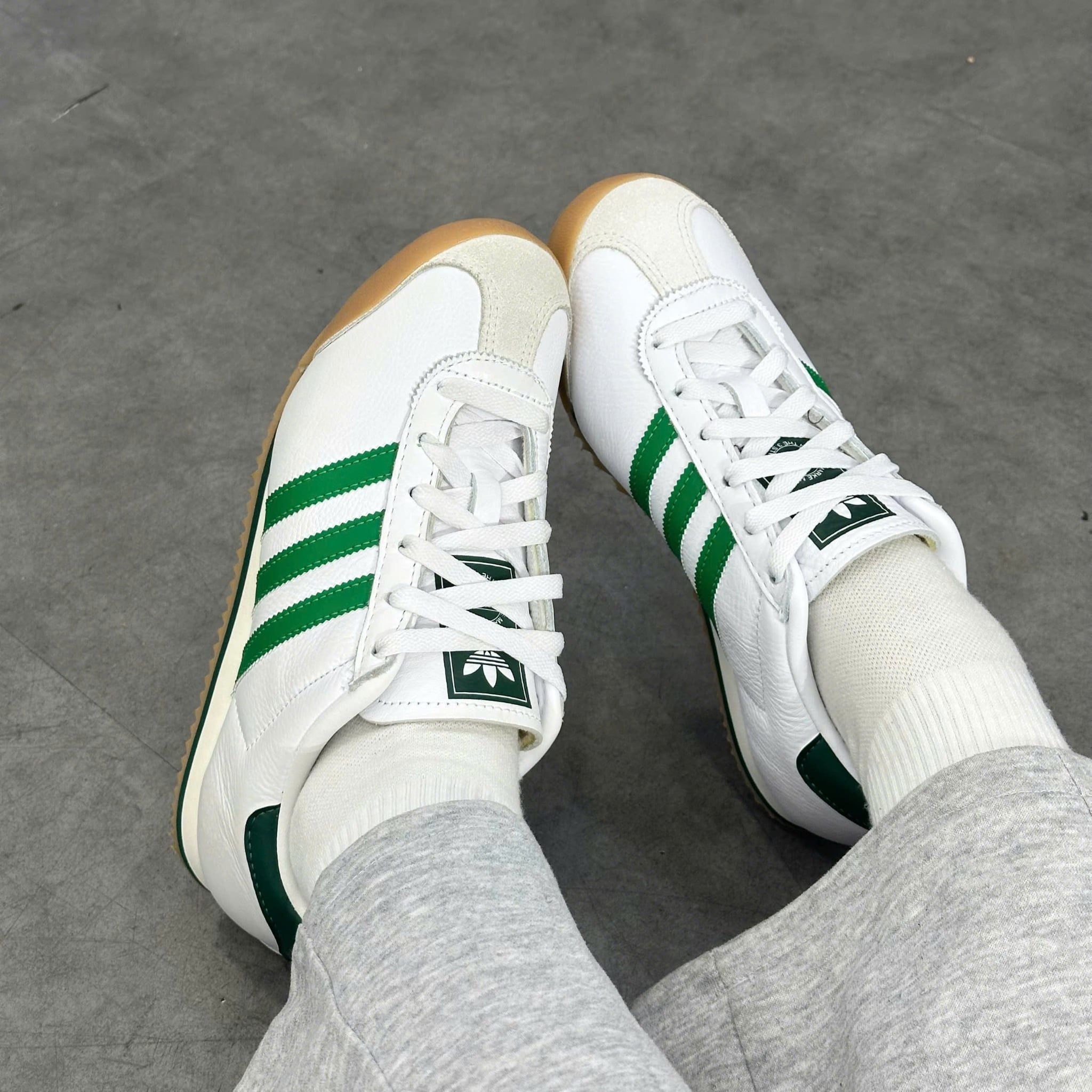  ADIDAS K 74 WHITE GREEN COLLEGIATE GREEN GUM JP9638 