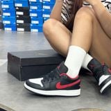  NIKE AIR JORDAN 1 LOW BLACK FIRED RED GS 553560-063 