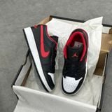  NIKE AIR JORDAN 1 LOW BLACK FIRED RED GS 553560-063 