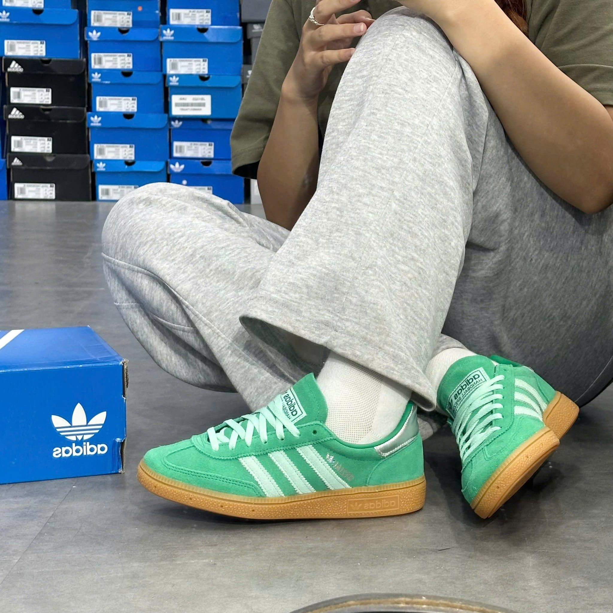  ADIDAS HANDBALL SPEZIAL SEMI COURT GREEN CLEAR MINT JS2908 