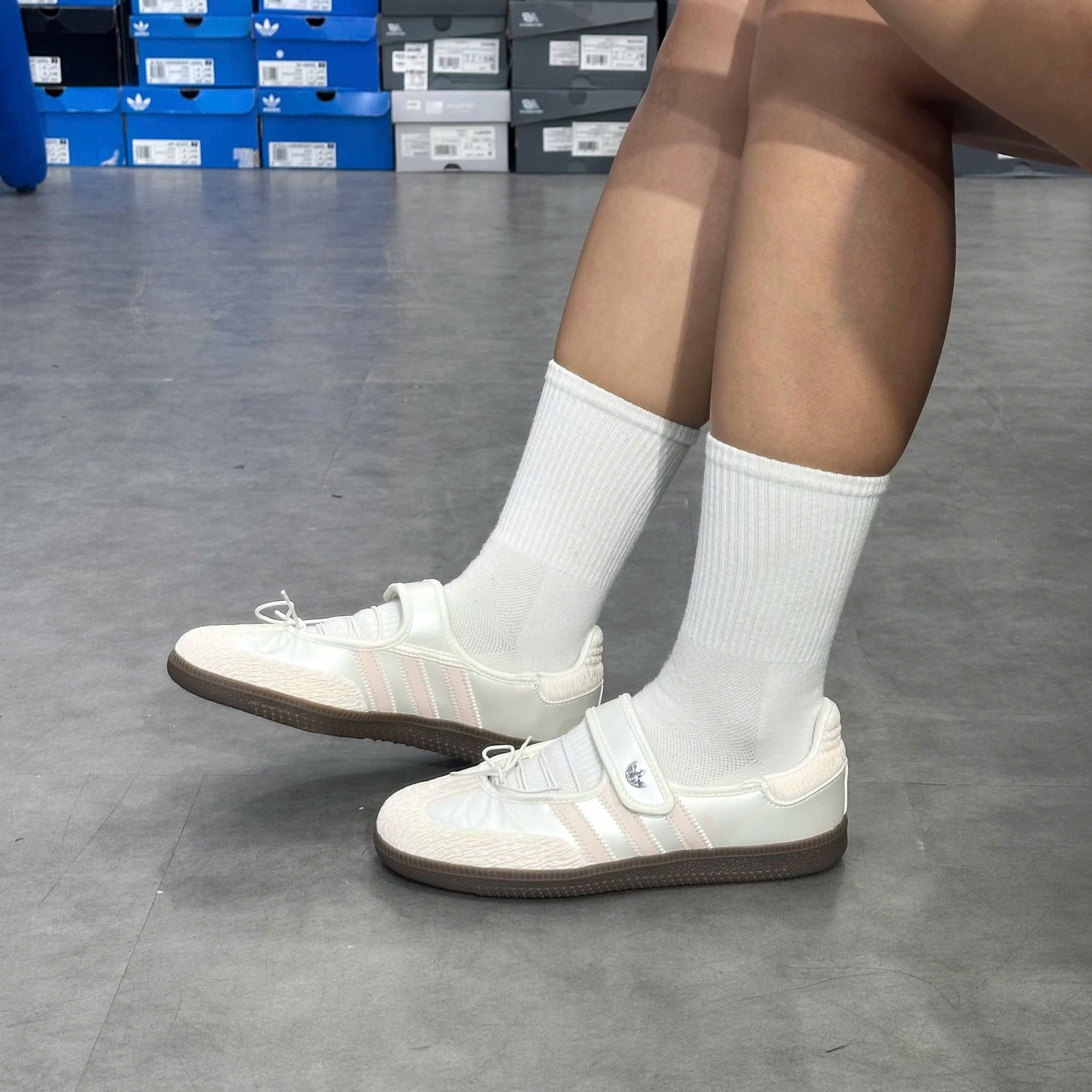  ADIDAS SAMBA JANE CLOUD WHITE PINK JR4482 