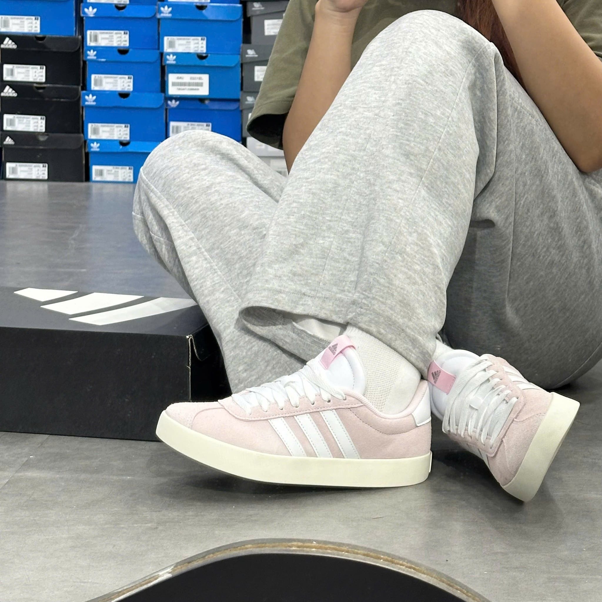  ADIDAS VL COURT 3.0 CLEAR PINK JP5325 