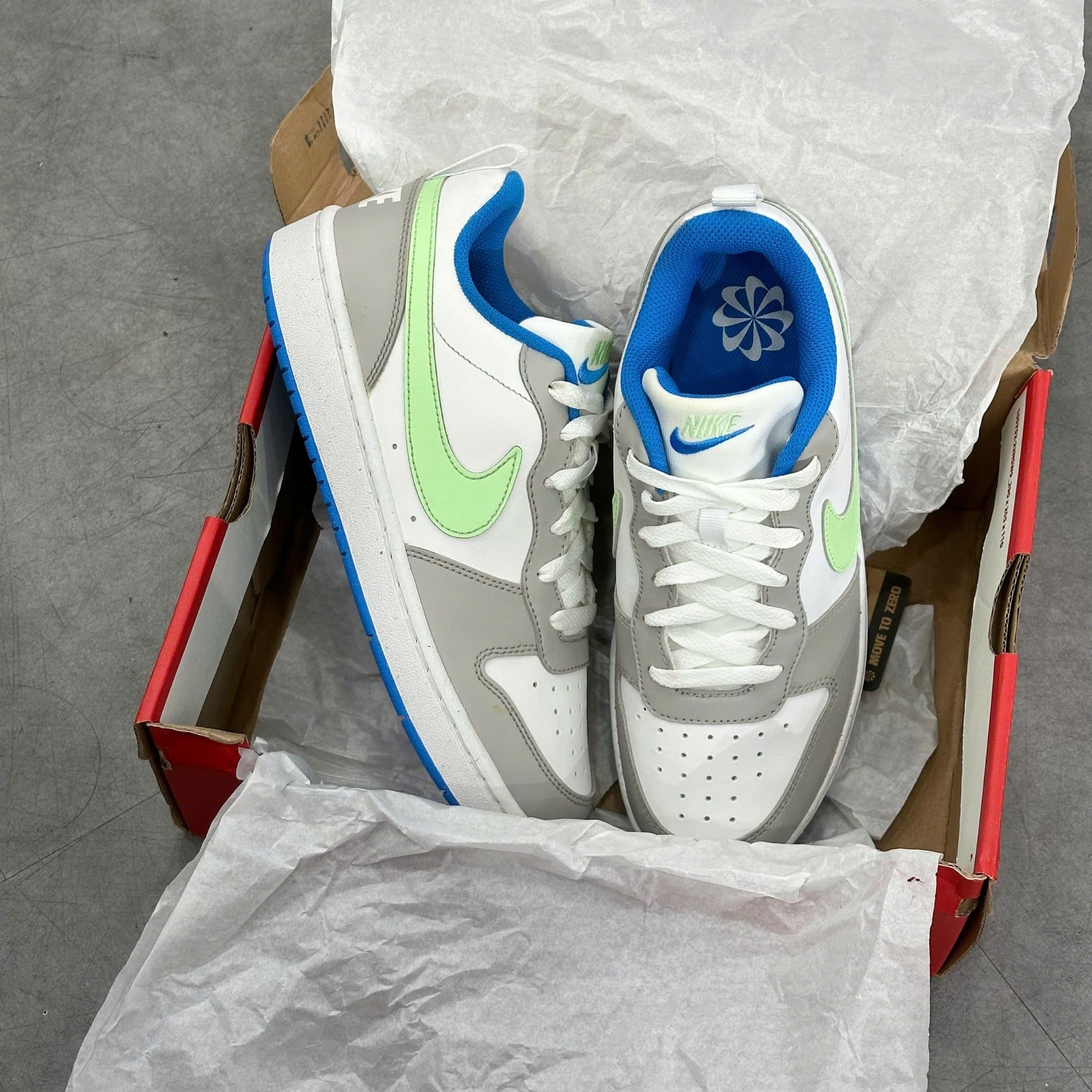  NIKE COURT BOROUGH LOW RECRAFT LIGHT IRON ORE VAPOR GREEN DV5456-005 