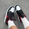 NIKE AIR JORDAN 1 LOW BLACK FIRED RED GS 553560-063