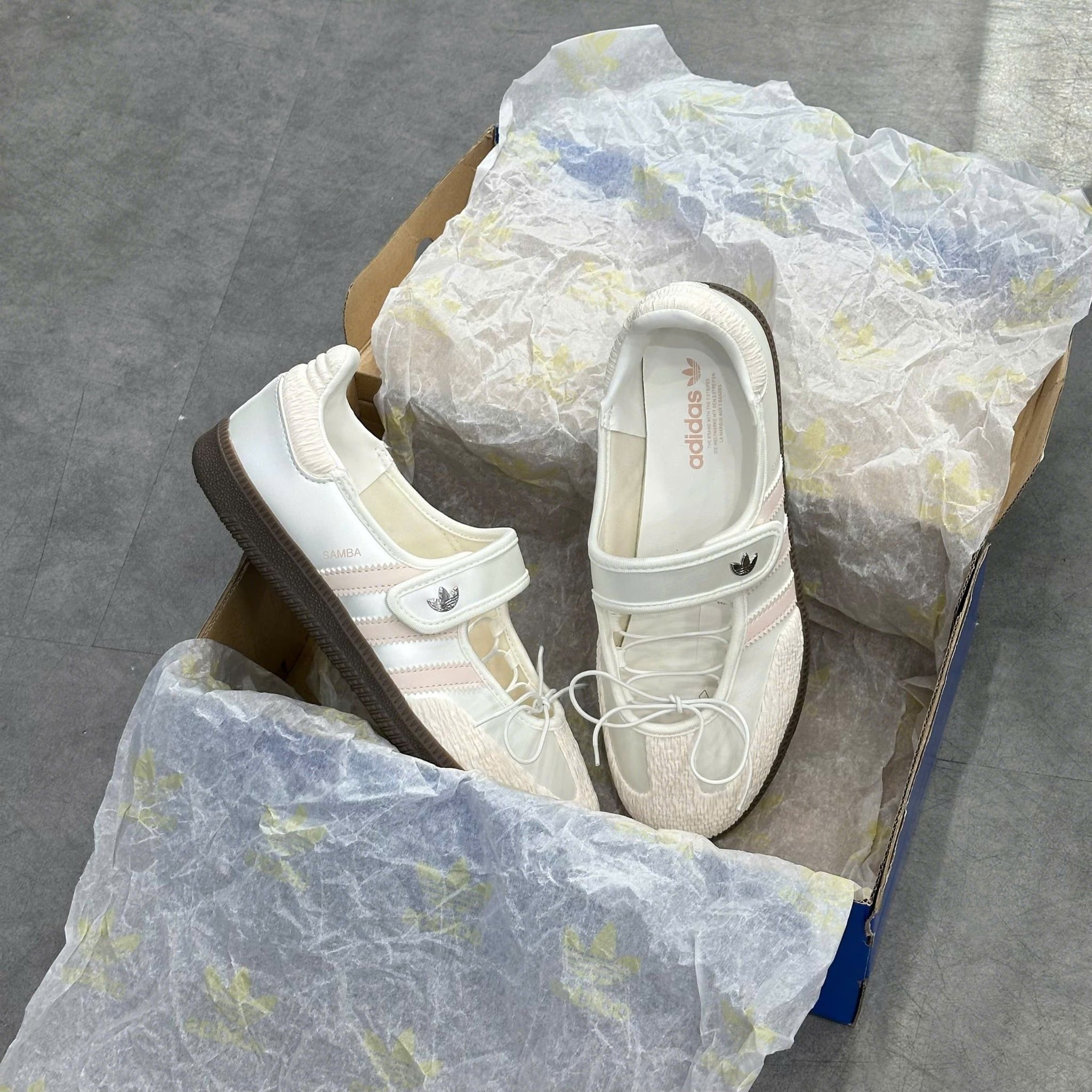  ADIDAS SAMBA JANE CLOUD WHITE PINK JR4482 