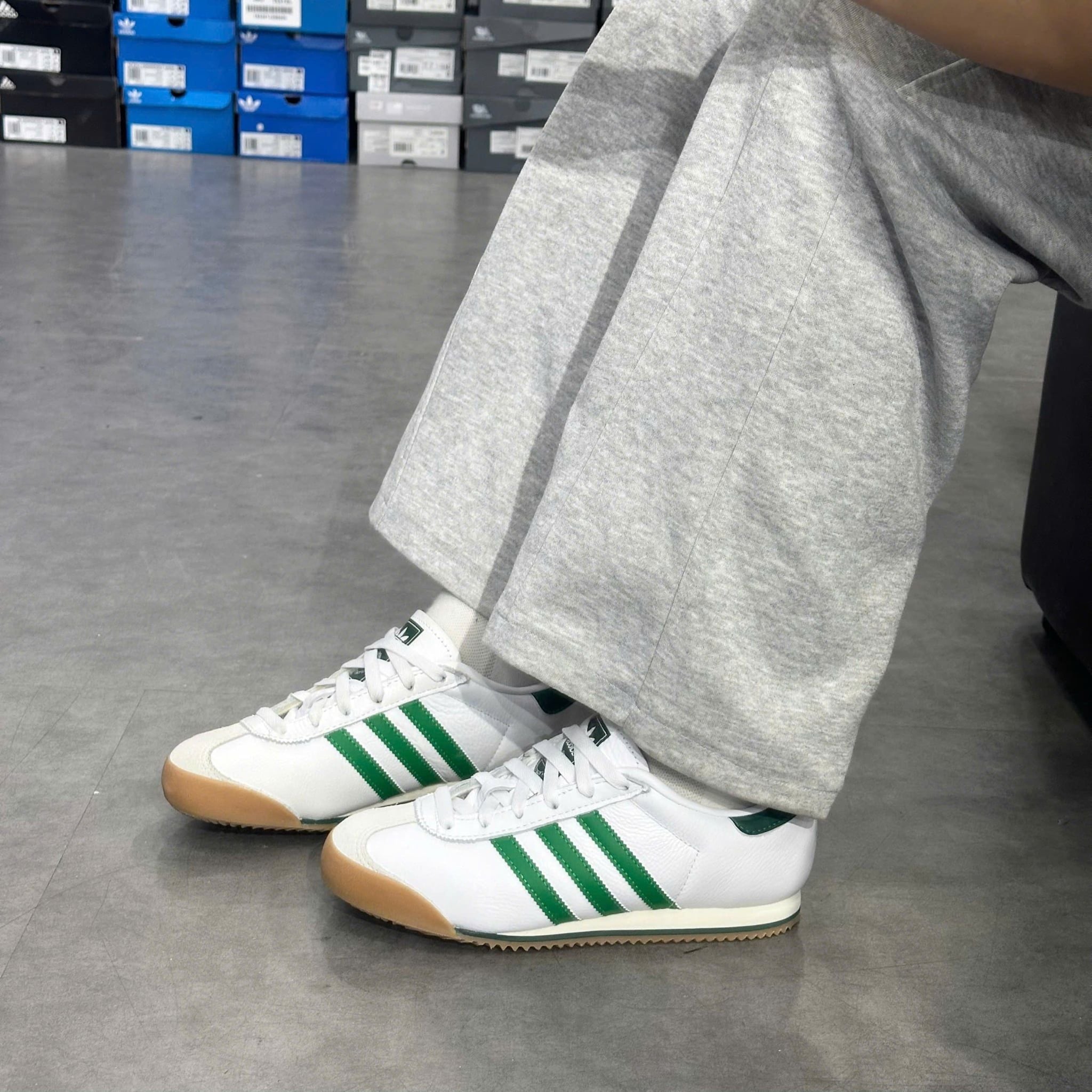  ADIDAS K 74 WHITE GREEN COLLEGIATE GREEN GUM JP9638 