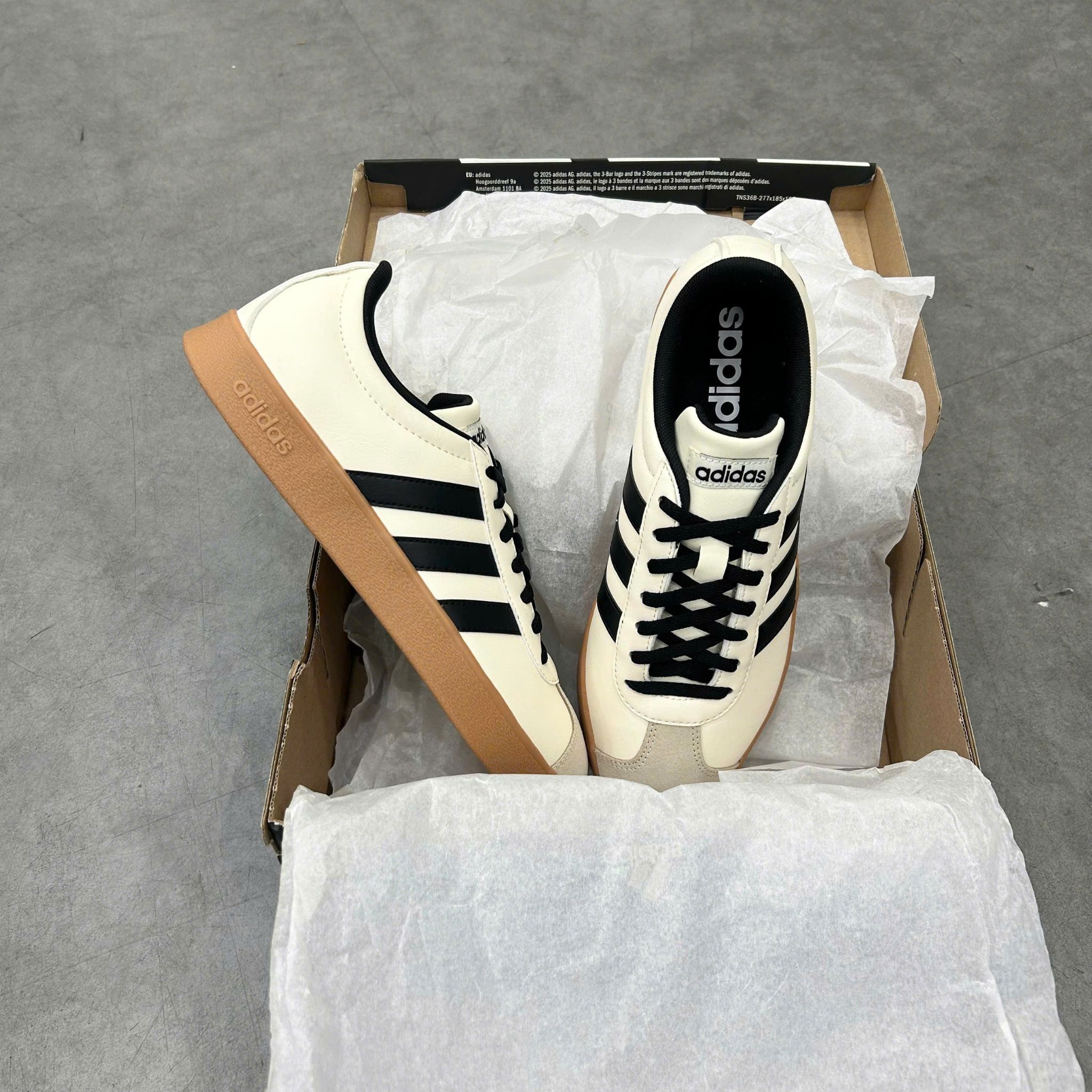  ADIDAS VL COURT BASE CREAM WHITE BLACK JR6912 