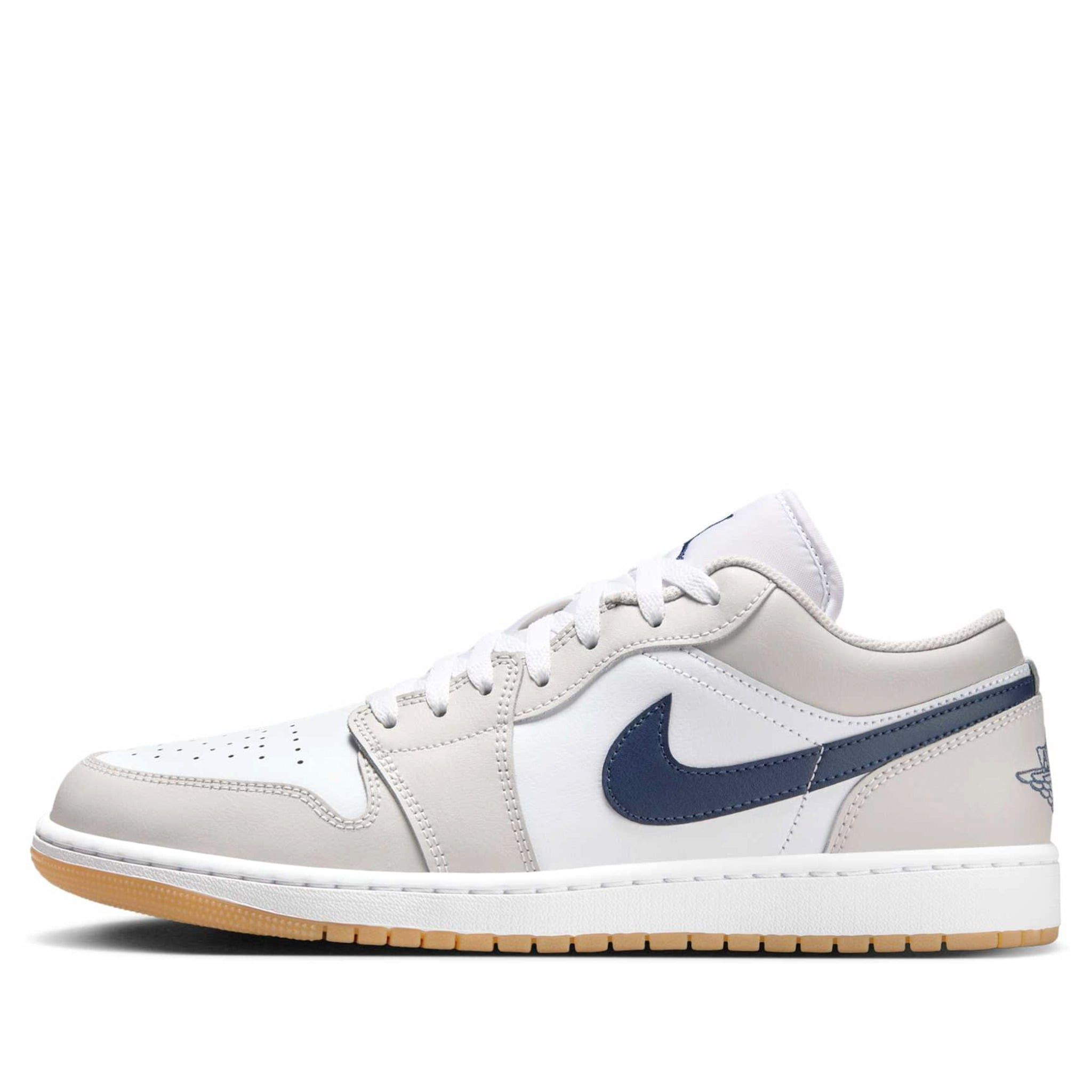  NIKE AIR JORDAN 1 LOW MIDNIGHT NAVY NEUTRAL GREY 553558-146 
