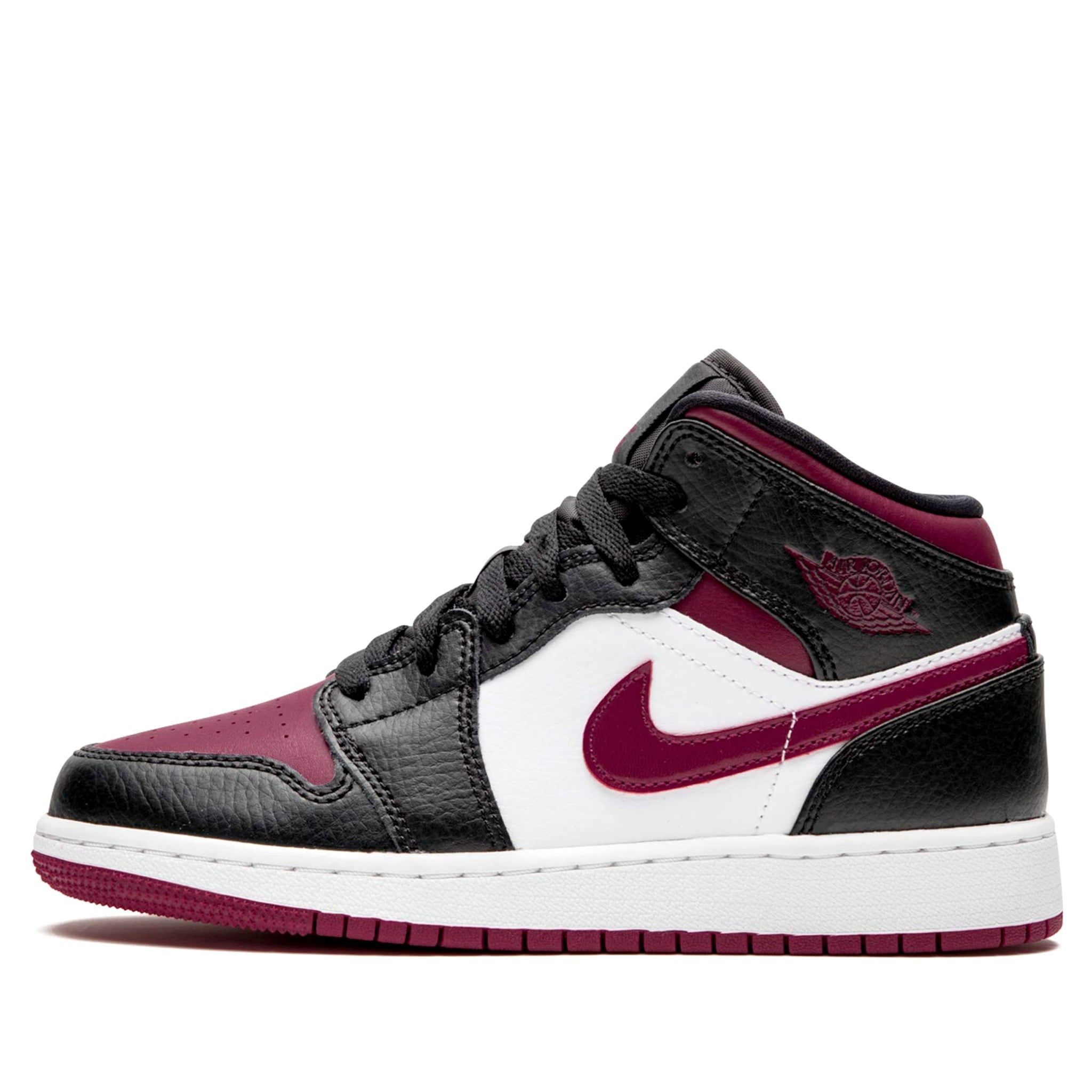  NIKE AIR JORDAN 1 MID GS BRED TOE 554725-066 