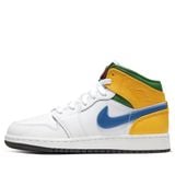  NIKE AIR JORDAN 1 MID WHITE COURT PURPLE TEAL 554725-128 