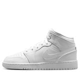  NIKE AIR JORDAN 1 MID TRIPLE WHITE 2023 GS 554725-136 
