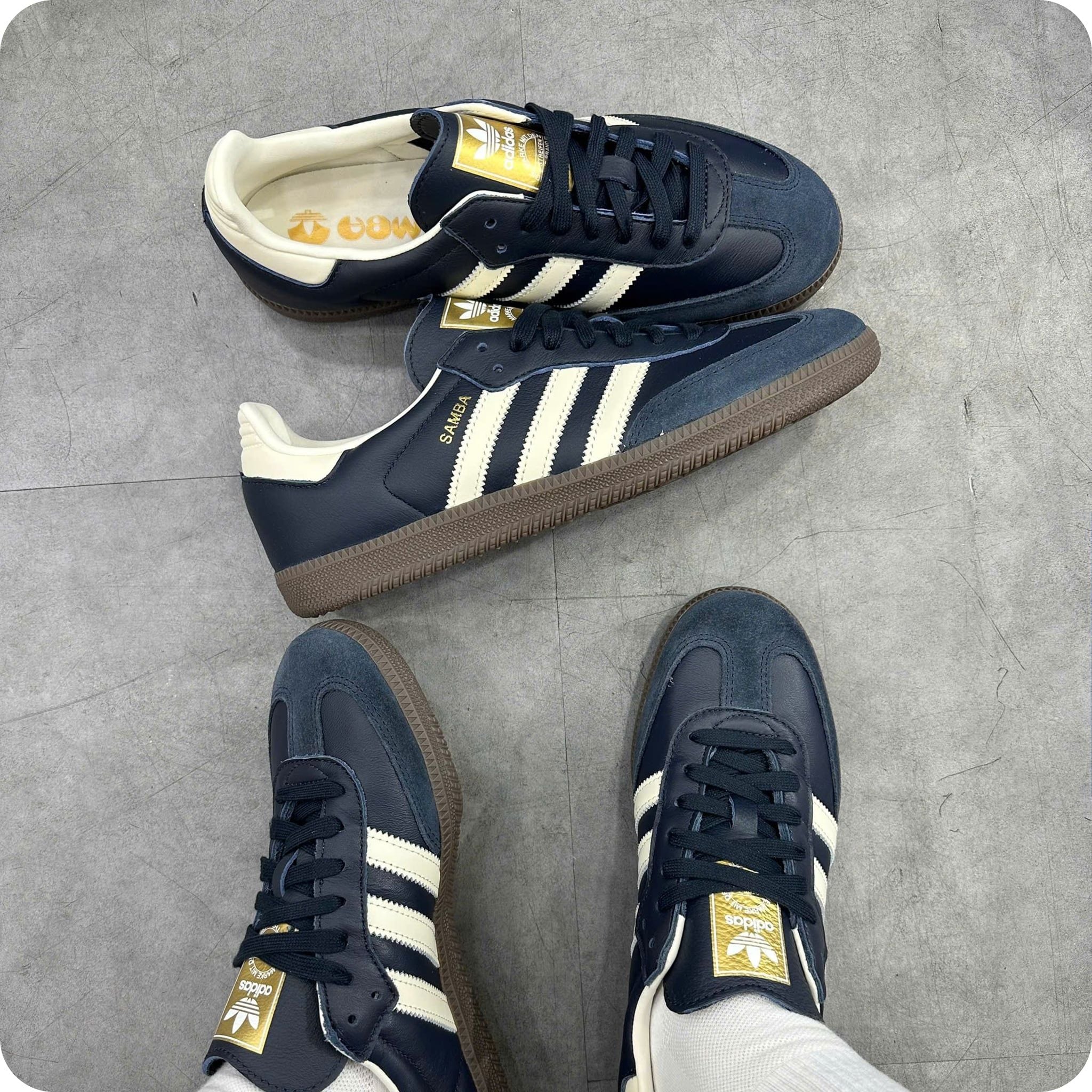  ADIDAS SAMBA OG NAVY WHITE GUM ID2056 