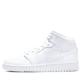  NIKE AIR JORDAN 1 MID GS TRIPLE WHITE 554725-130 