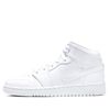 NIKE AIR JORDAN 1 MID GS TRIPLE WHITE 554725-130