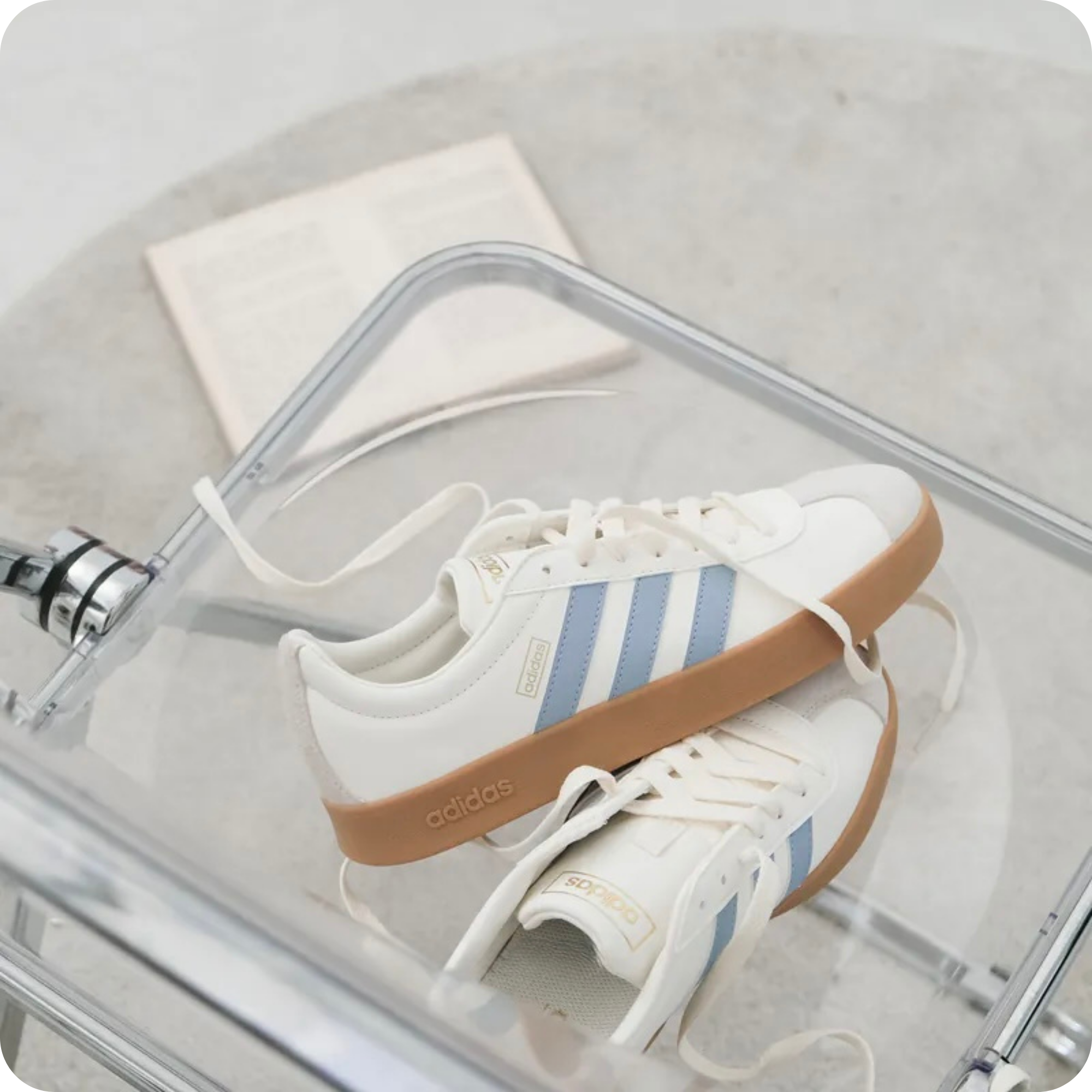  ADIDAS VL COURT 3.0 WHITE HALO BLUE JH5063 