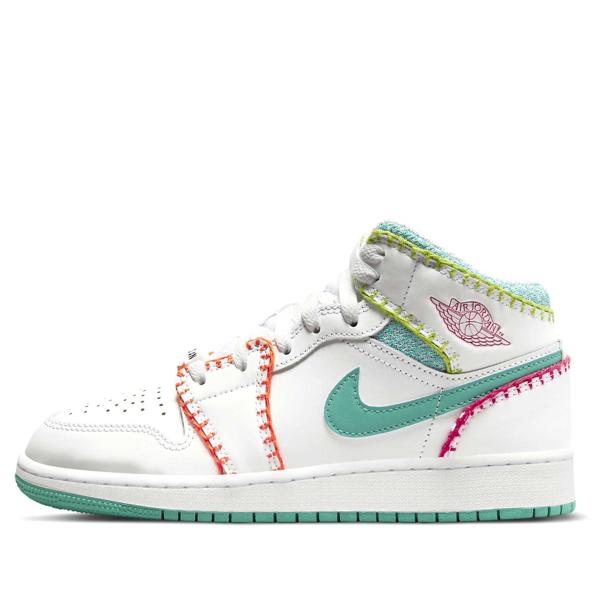  NIKE AIR JORDAN 1 MID MULTI KNIT GS DM6218-100 