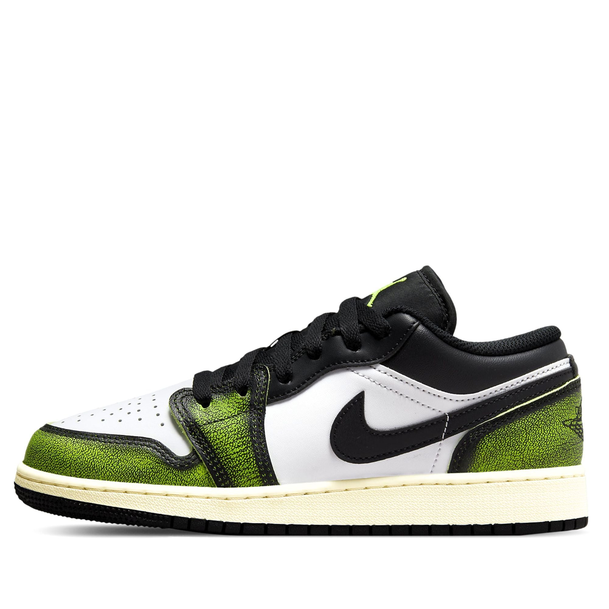  NIKE AIR JORDAN 1 LOW WHITE BLACK GREEN GS DO8244-003 