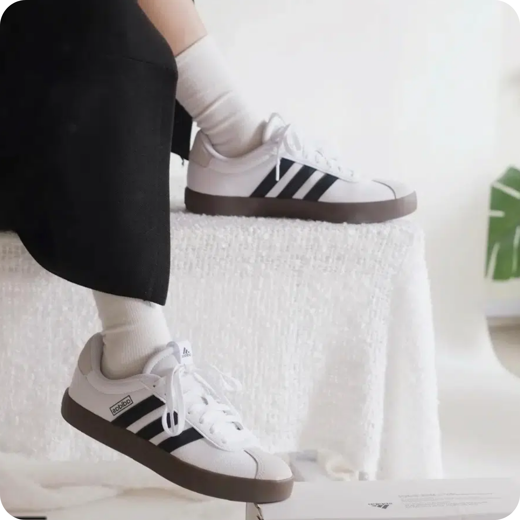  ADIDAS VL COURT 3.0 WHITE BLACK ID6285 