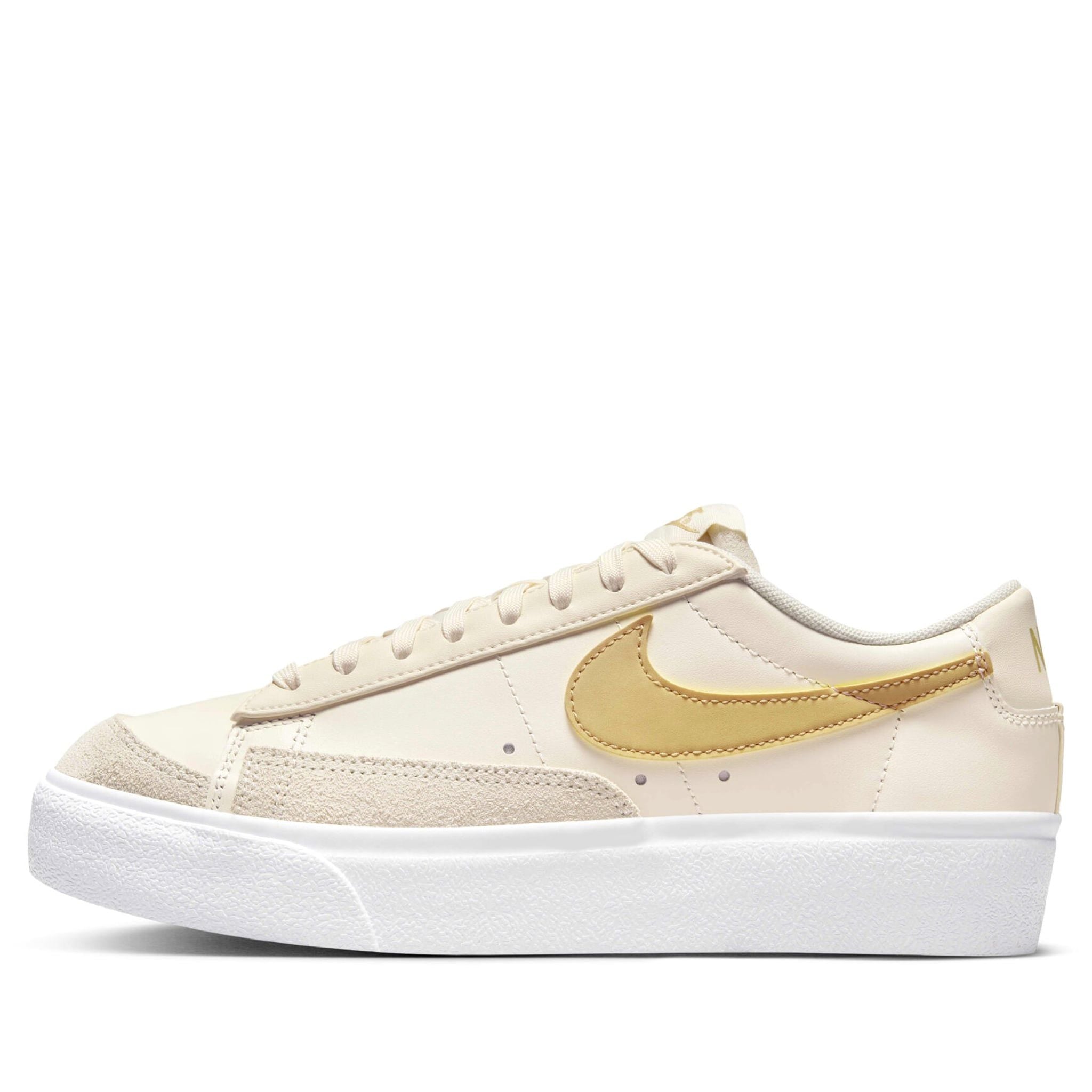  NIKE BLAZER LOW PLATFORM PALE IVOVY WHITE SATURN GOLD DJ0292-113 