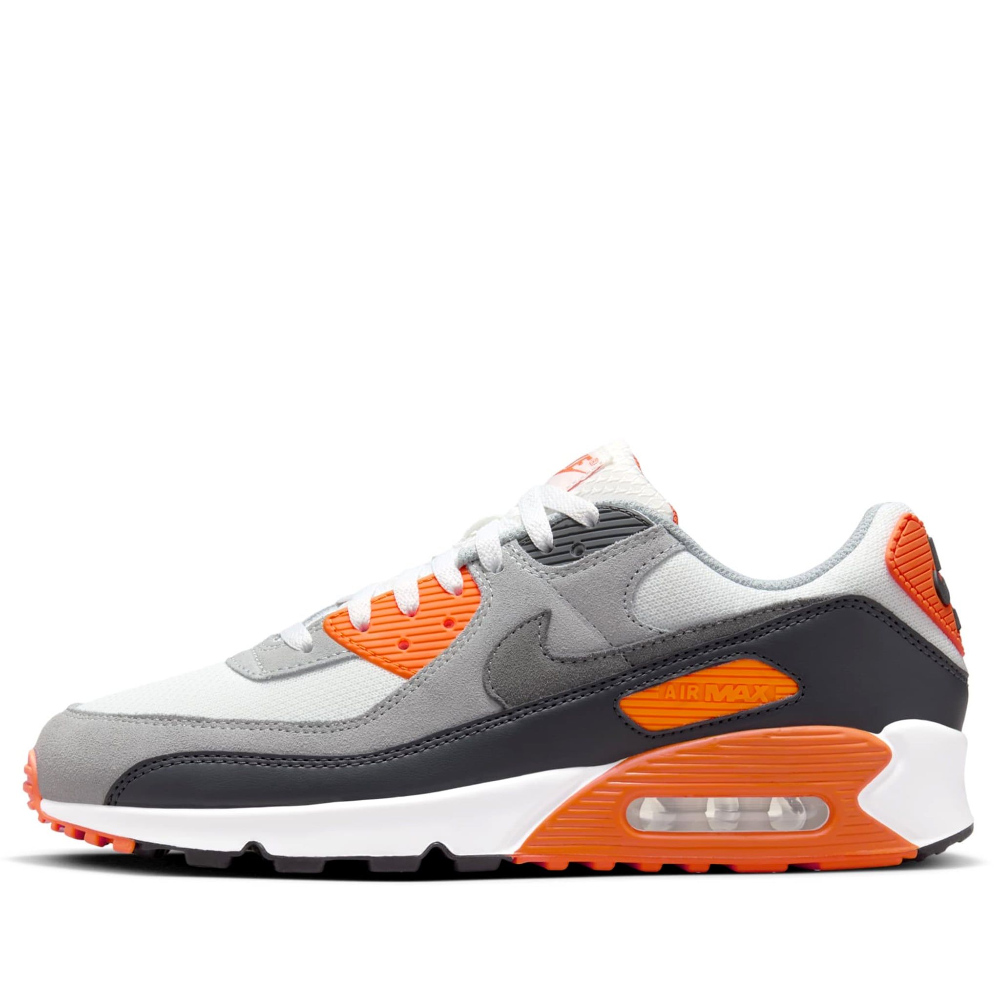  NIKE AIR MAX 90 SUMMIT WHITE SAFETY ORANGE SMOKE GREY DM0029-108 