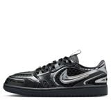  AIR JORDAN 1 LOW METHOD OF MAKE V3 BLACK METALLIC SILVER HQ2186-001 