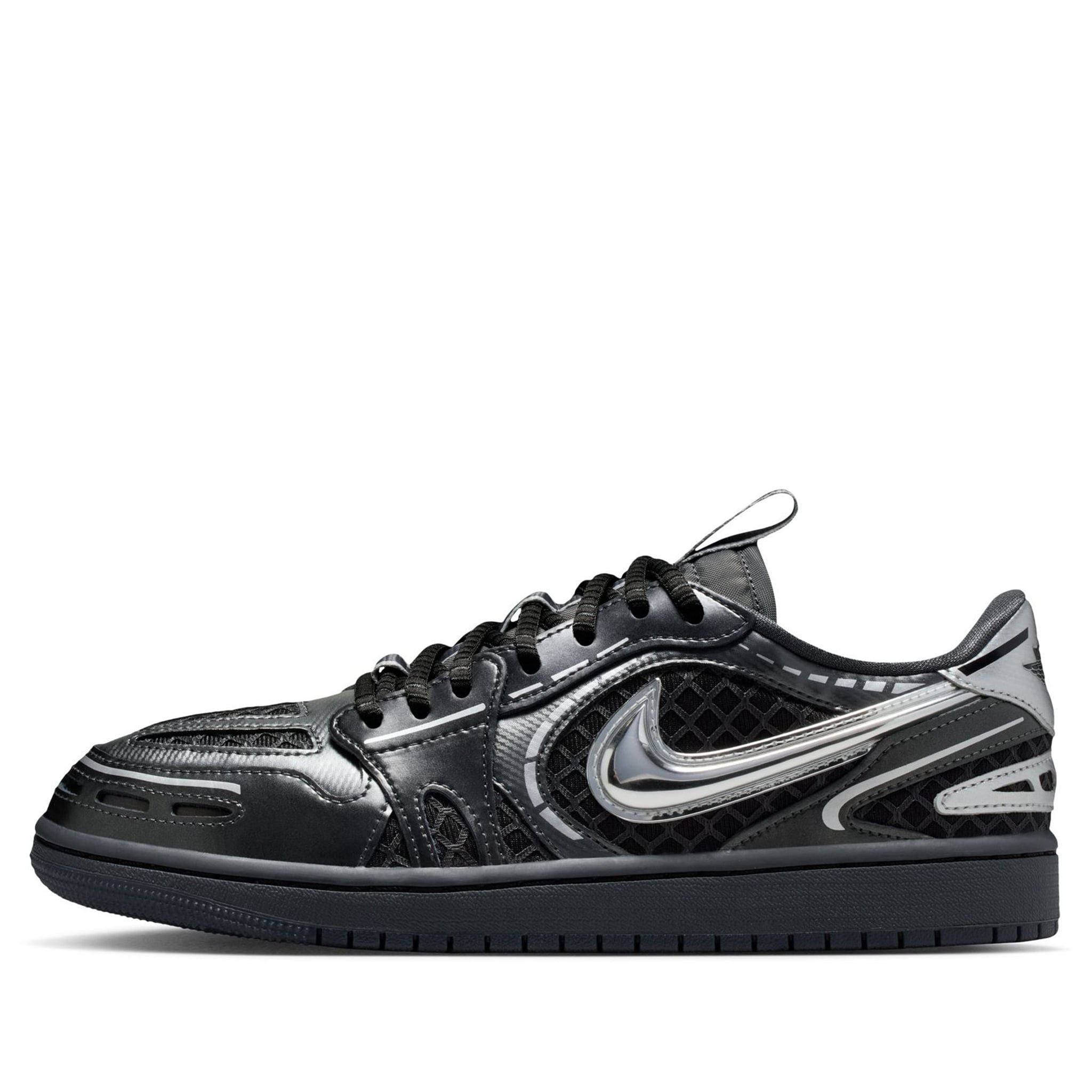  AIR JORDAN 1 LOW METHOD OF MAKE V3 BLACK METALLIC SILVER HQ2186-001 