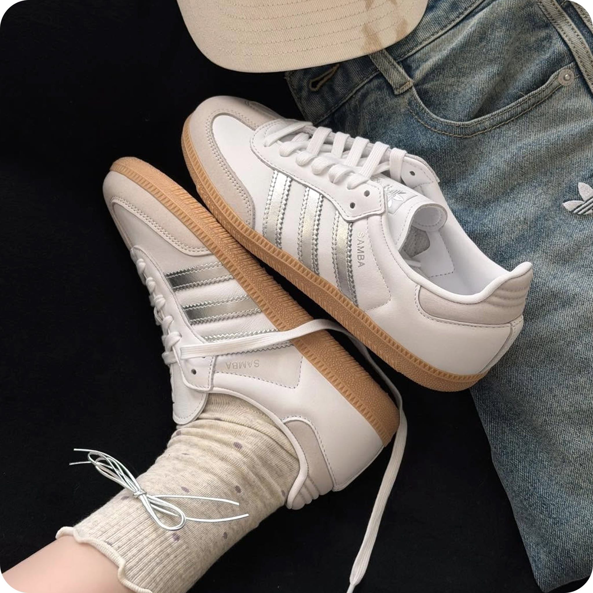  ADIDAS SAMBA OG WHITE SILVER METALLIC GREY JI2725 