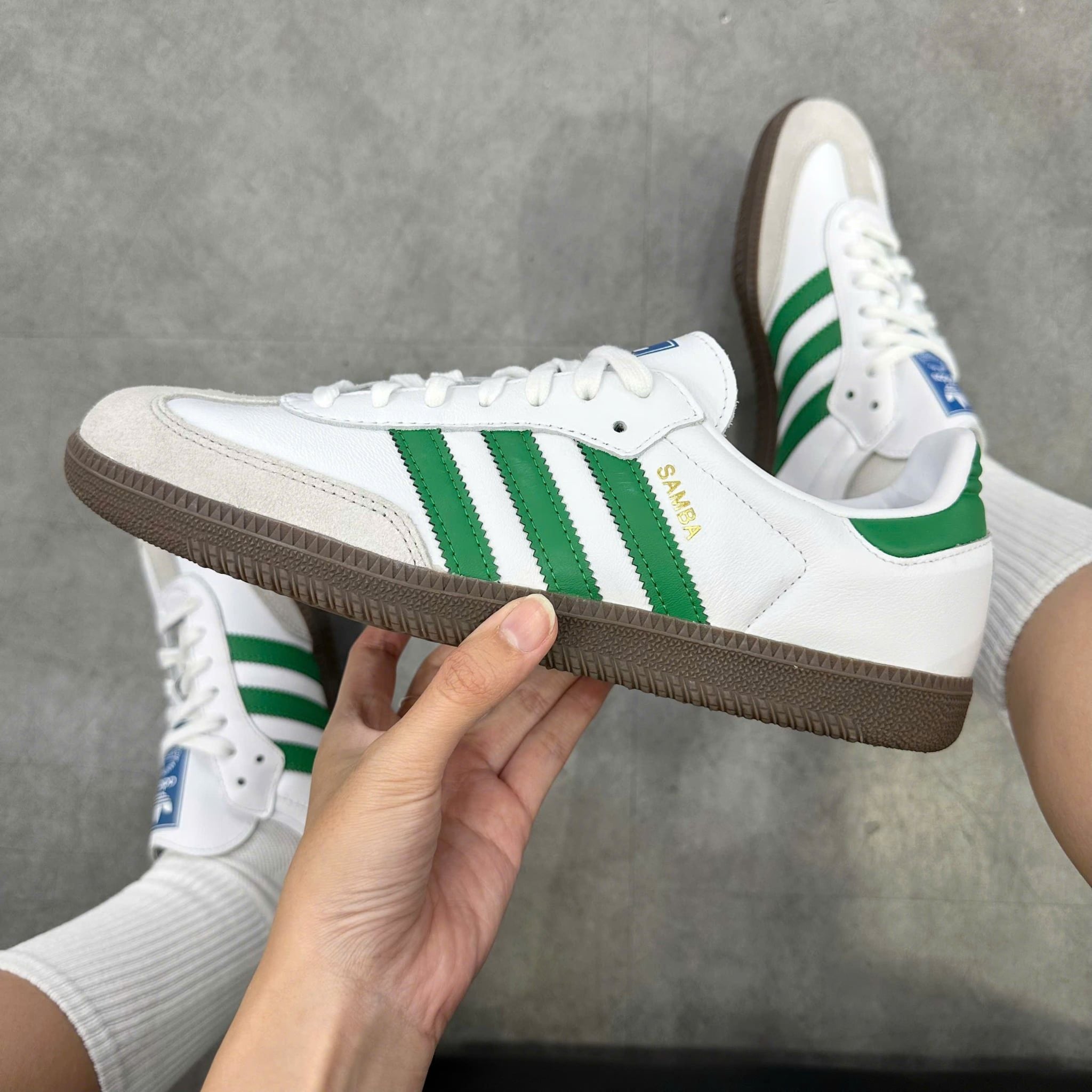  ADIDAS SAMBA OG FOOTWEAR WHITE GREEN IG1024 