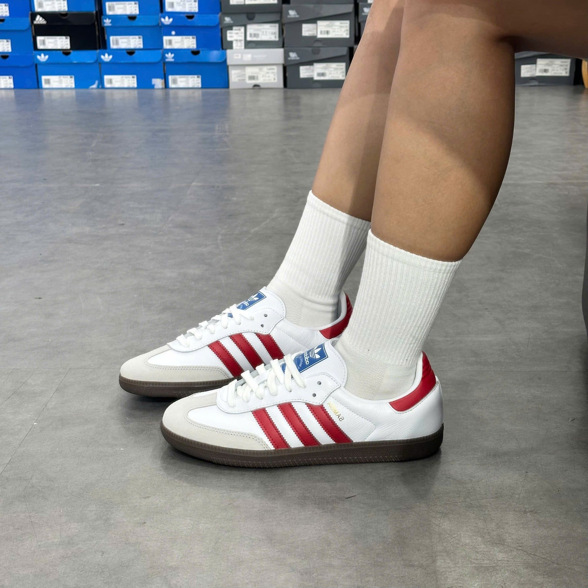  ADIDAS SAMBA OG WHITE BETTER SCARLET IG1025 