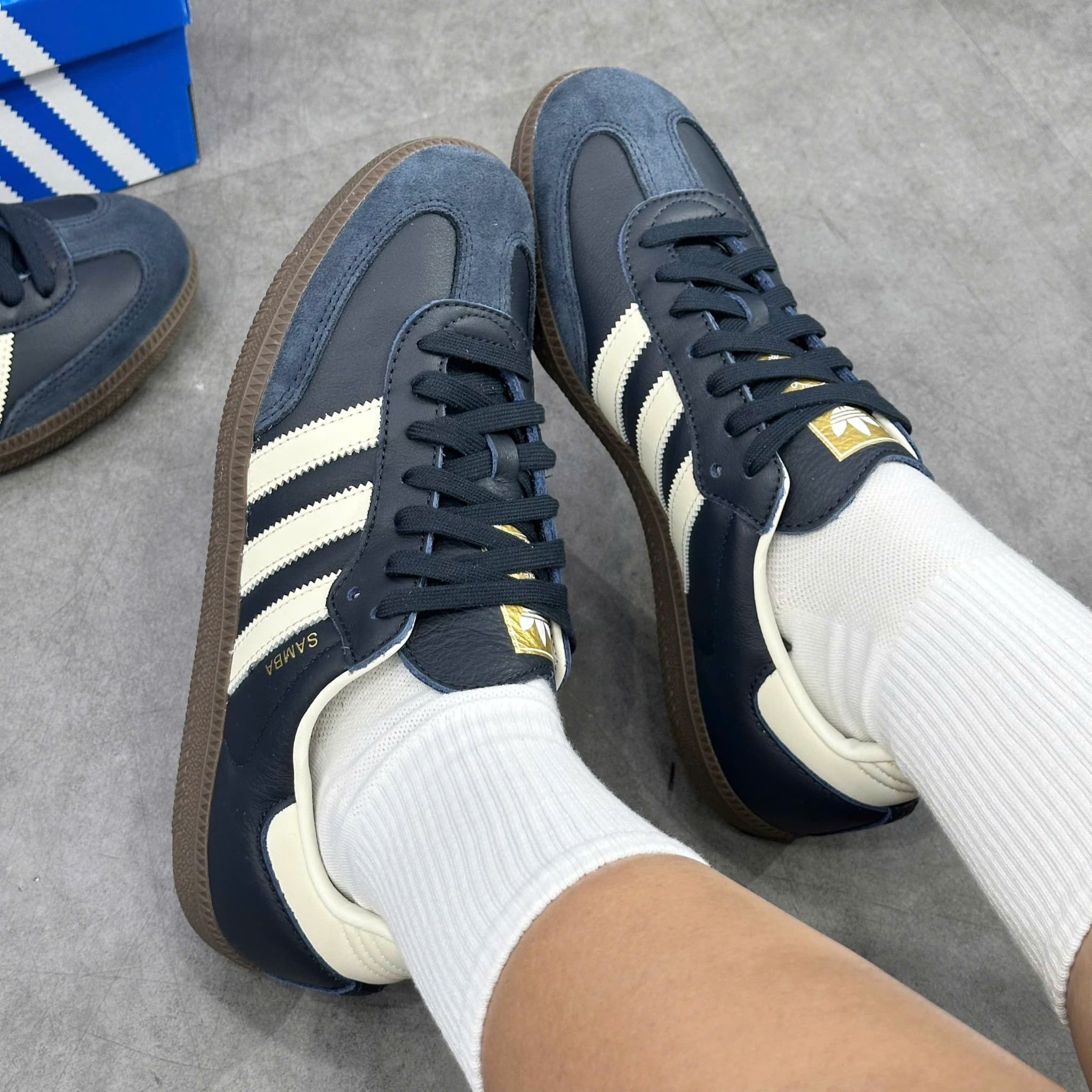  ADIDAS SAMBA OG NAVY WHITE GUM ID2056 