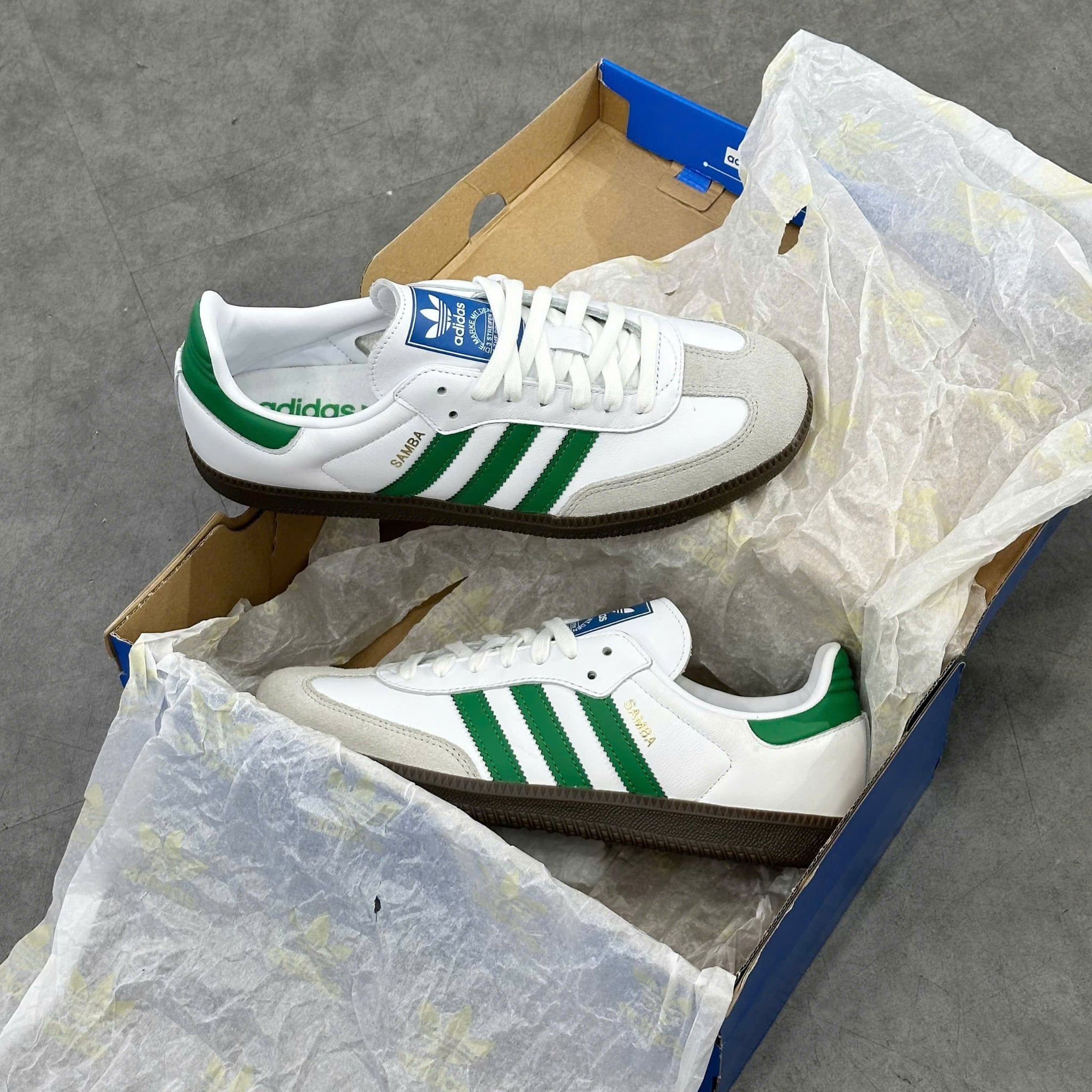 ADIDAS SAMBA OG FOOTWEAR WHITE GREEN IG1024 