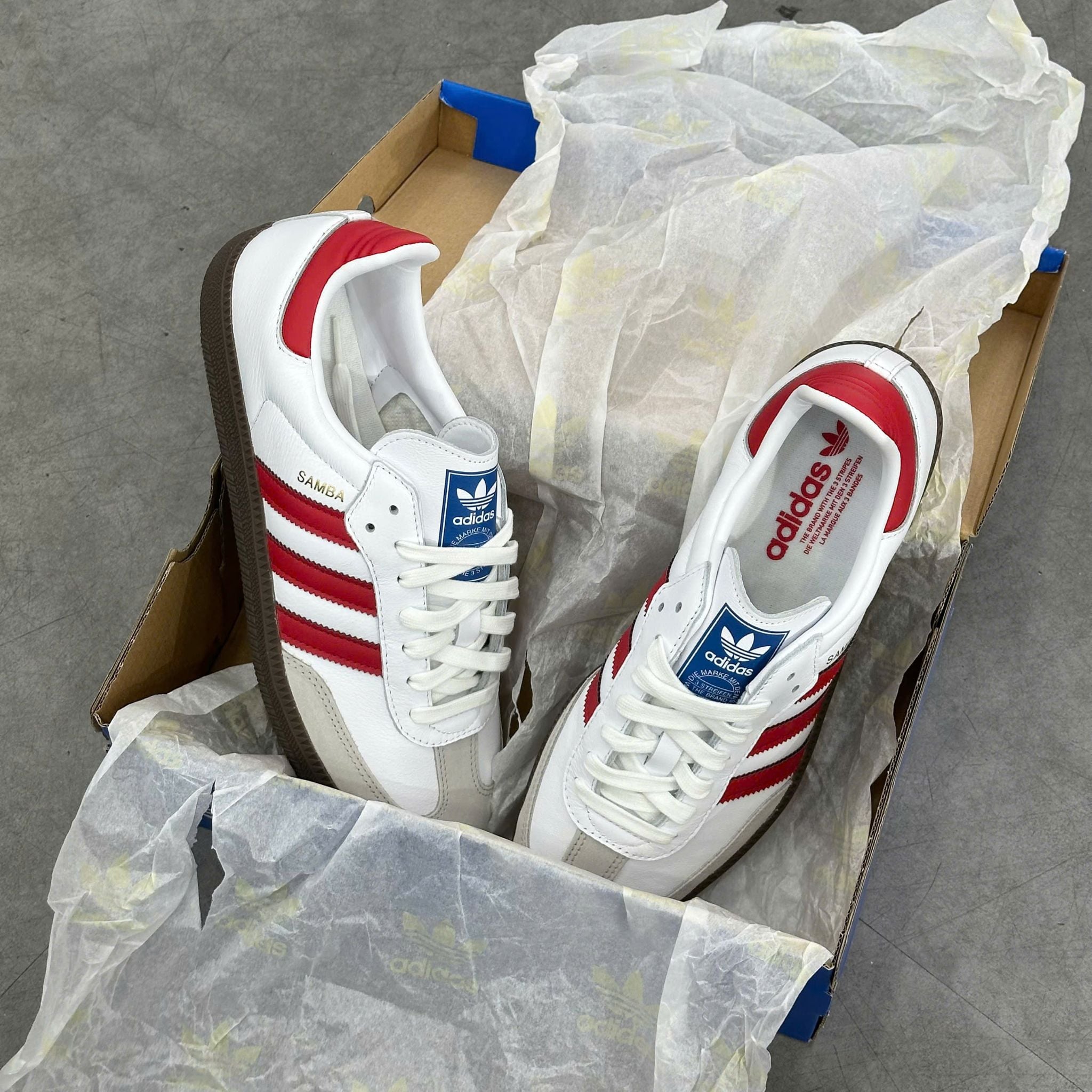  ADIDAS SAMBA OG WHITE BETTER SCARLET IG1025 