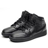  NIKE AIR JORDAN 1 MID GS TRIPLE BLACK 2015 554725-030 