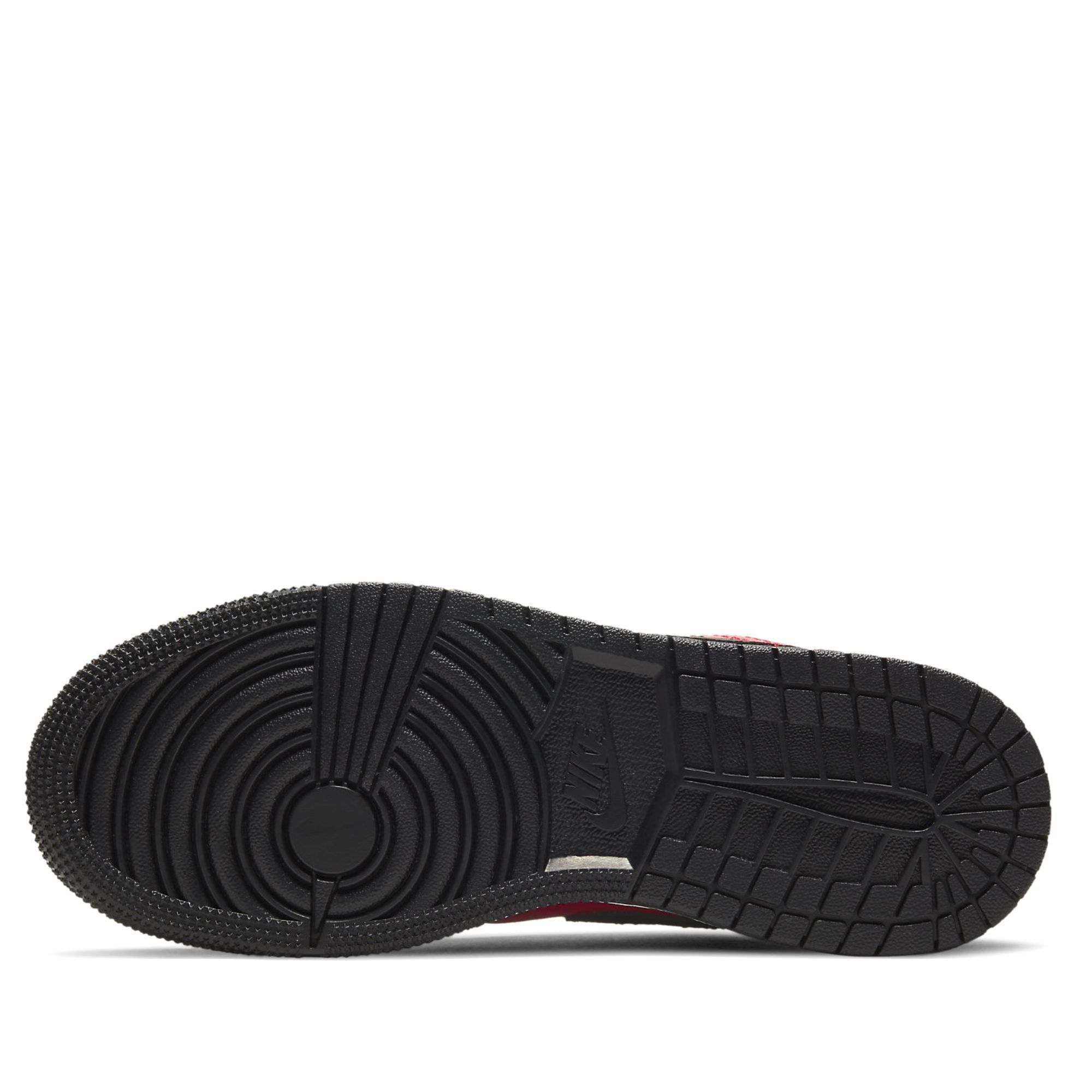  NIKE AIR JORDAN 1 LOW GS GYM RED BLACK PEBBLED 553560-605 